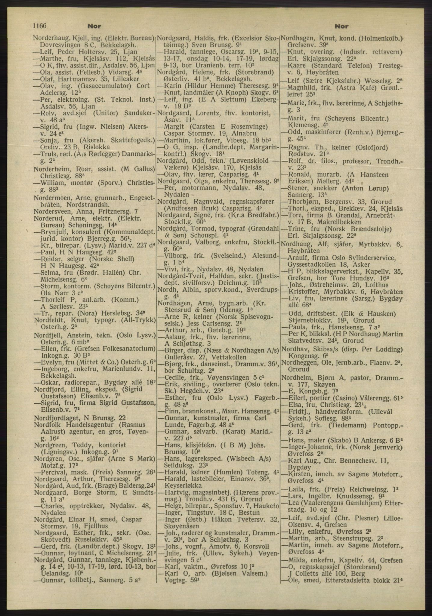 Kristiania/Oslo adressebok, PUBL/-, 1955, s. 1166