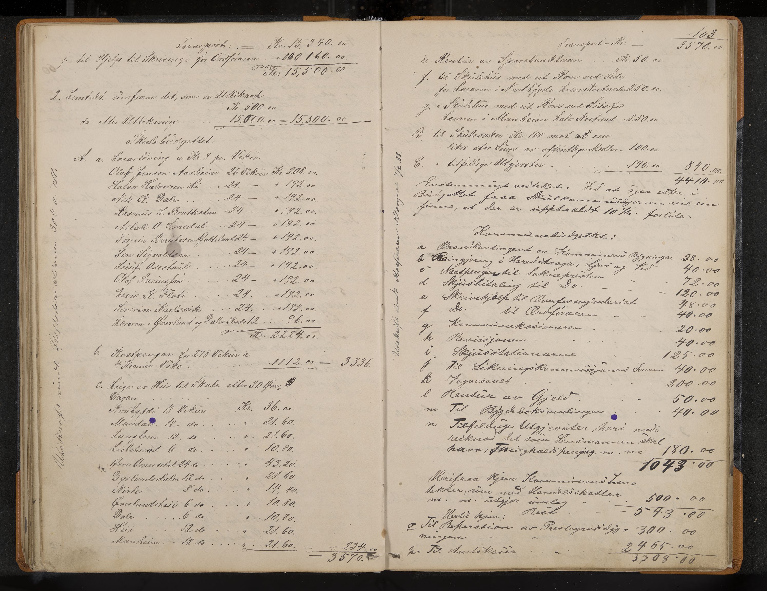 Seljord formannskap og sentraladministrasjon, IKAK/0828021/A/Aa/L0002: Møtebok med register, 1879-1890, s. 103