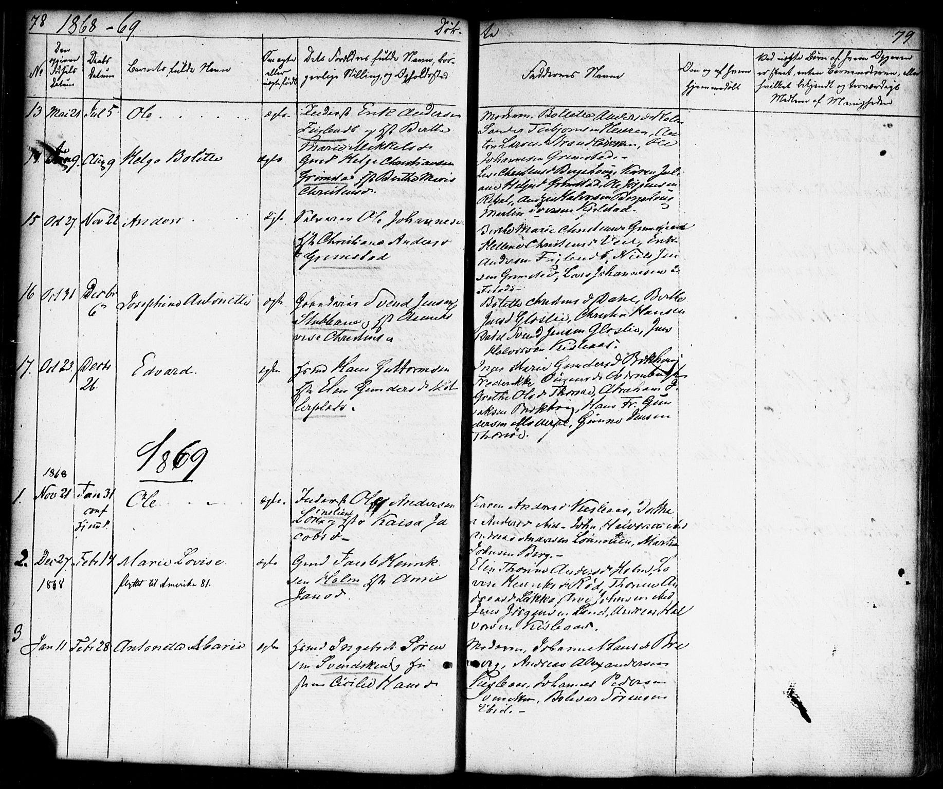 Borge prestekontor Kirkebøker, SAO/A-10903/F/Fb/L0002: Ministerialbok nr. II 2, 1853-1877, s. 78-79
