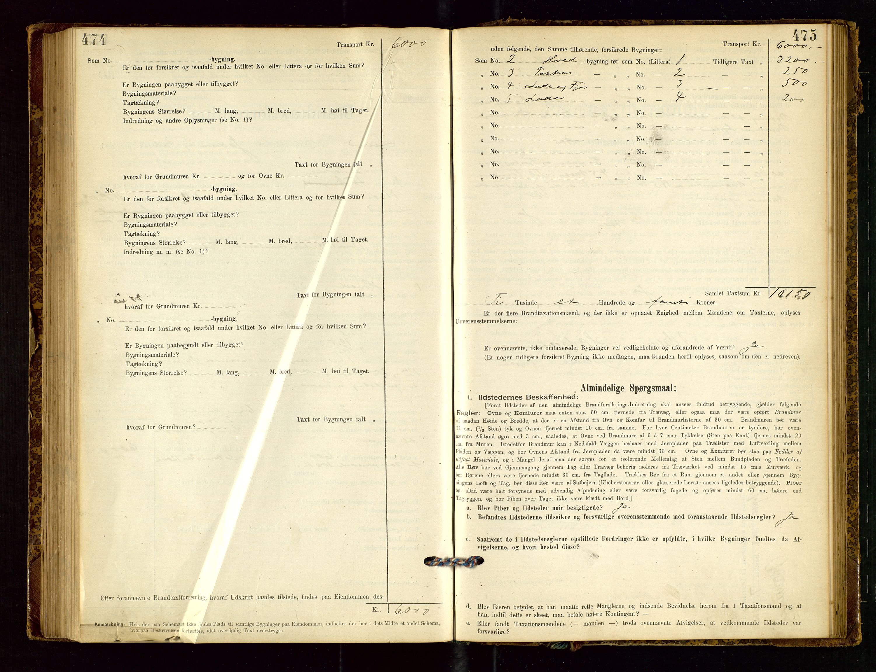 Lund lensmannskontor, AV/SAST-A-100303/Gob/L0001: "Brandtakstprotokol", 1894-1907, s. 474-475