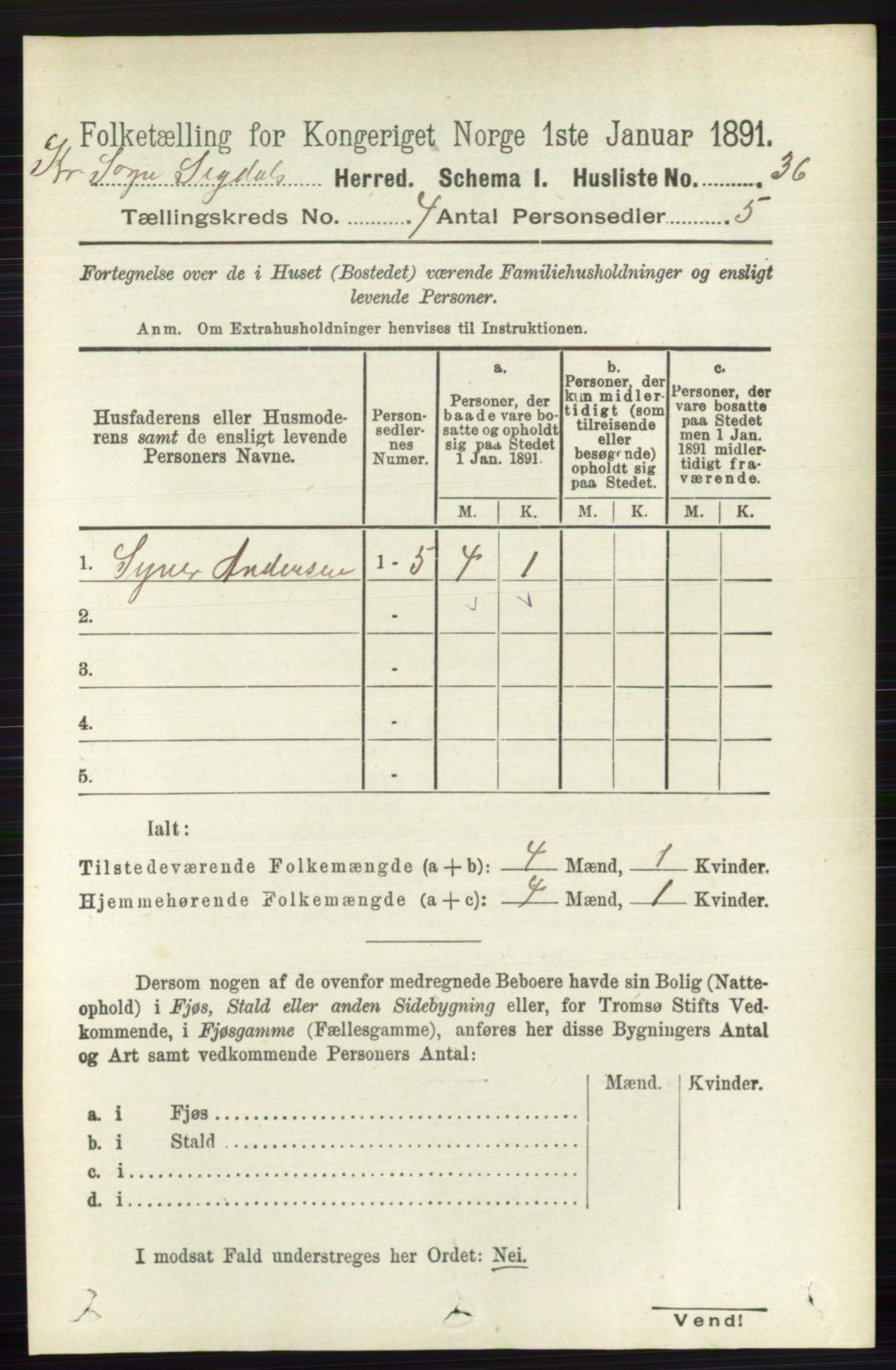 RA, Folketelling 1891 for 0621 Sigdal herred, 1891, s. 5987