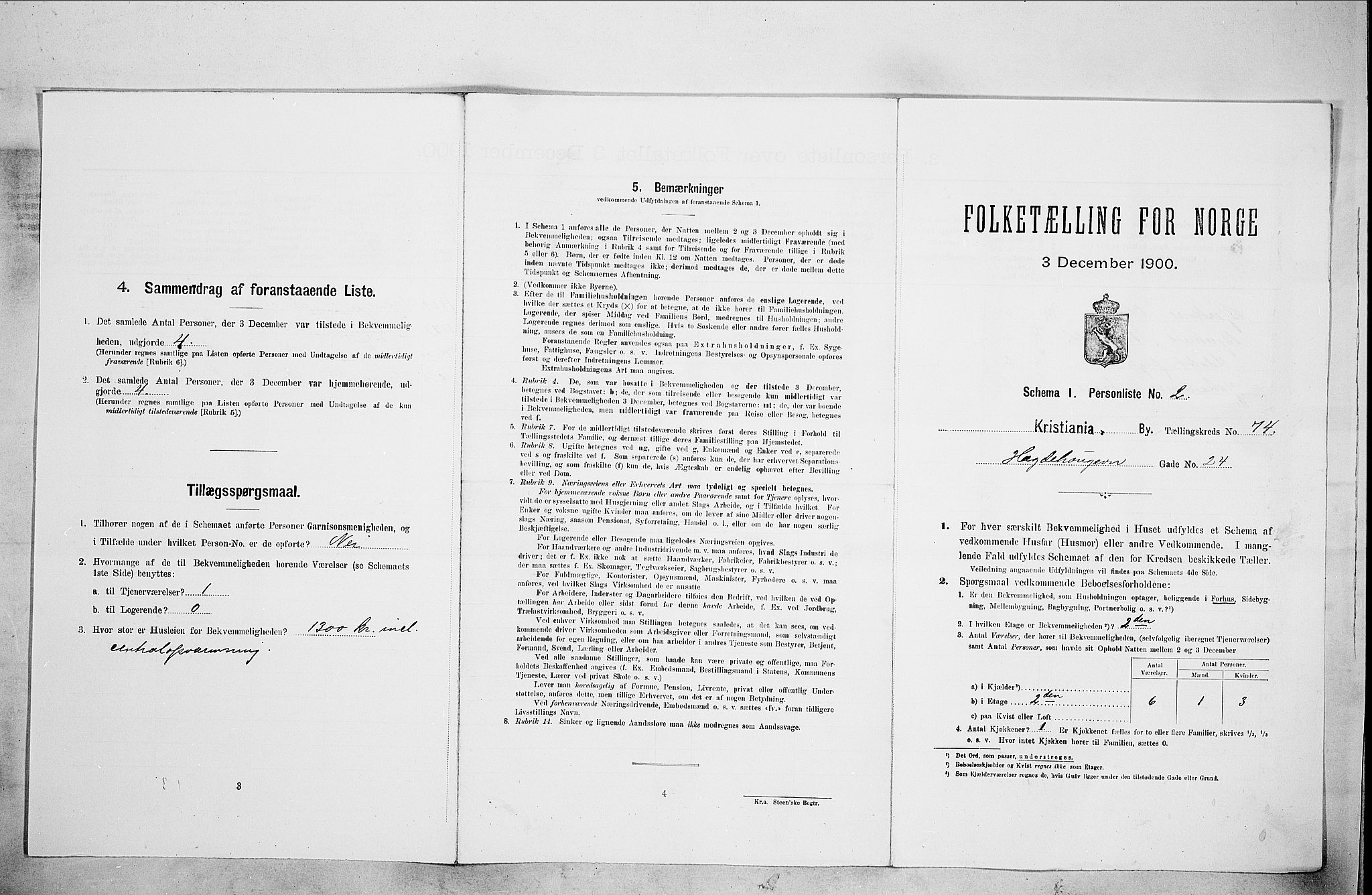 SAO, Folketelling 1900 for 0301 Kristiania kjøpstad, 1900, s. 40184