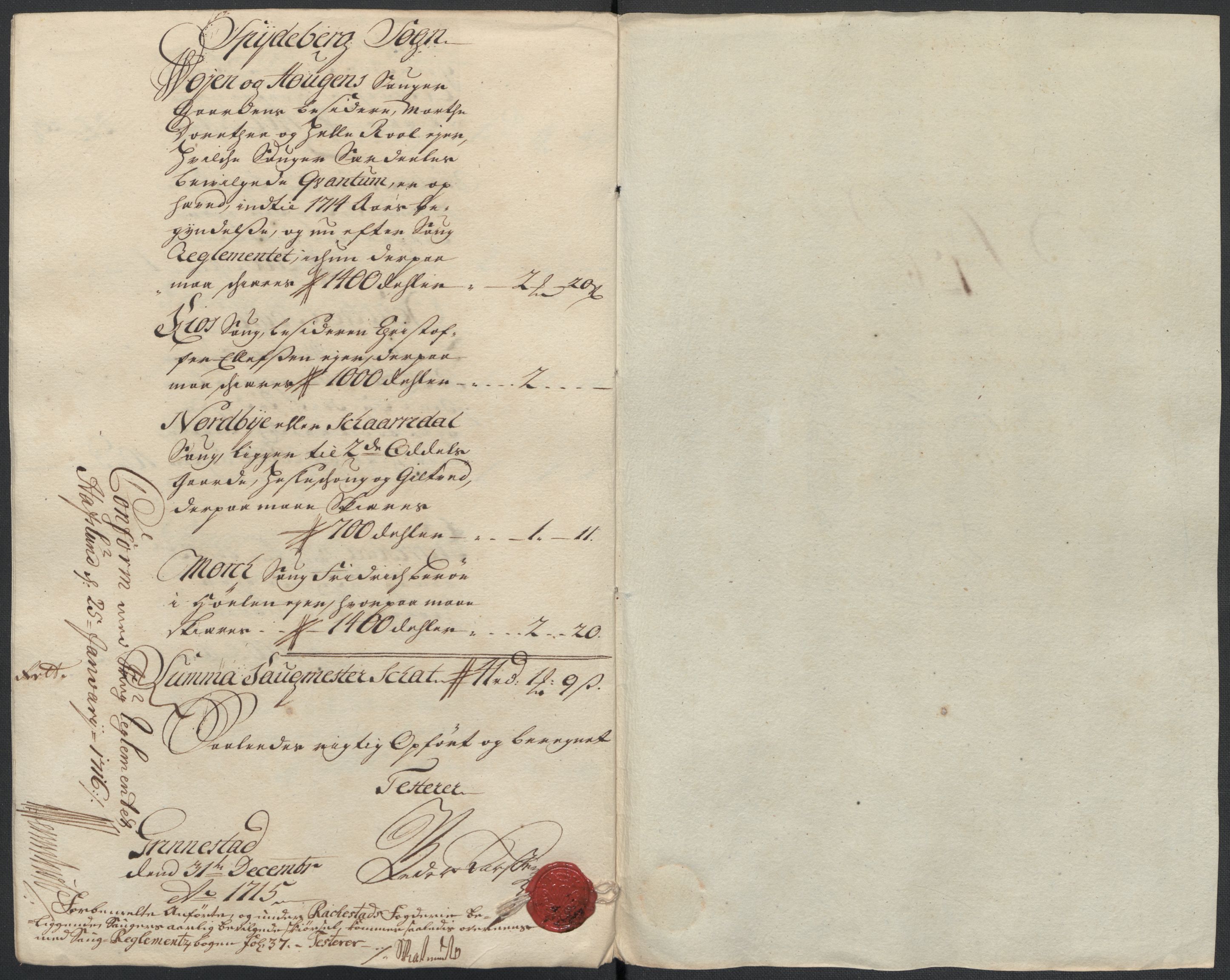 Rentekammeret inntil 1814, Reviderte regnskaper, Fogderegnskap, RA/EA-4092/R07/L0310: Fogderegnskap Rakkestad, Heggen og Frøland, 1715, s. 32