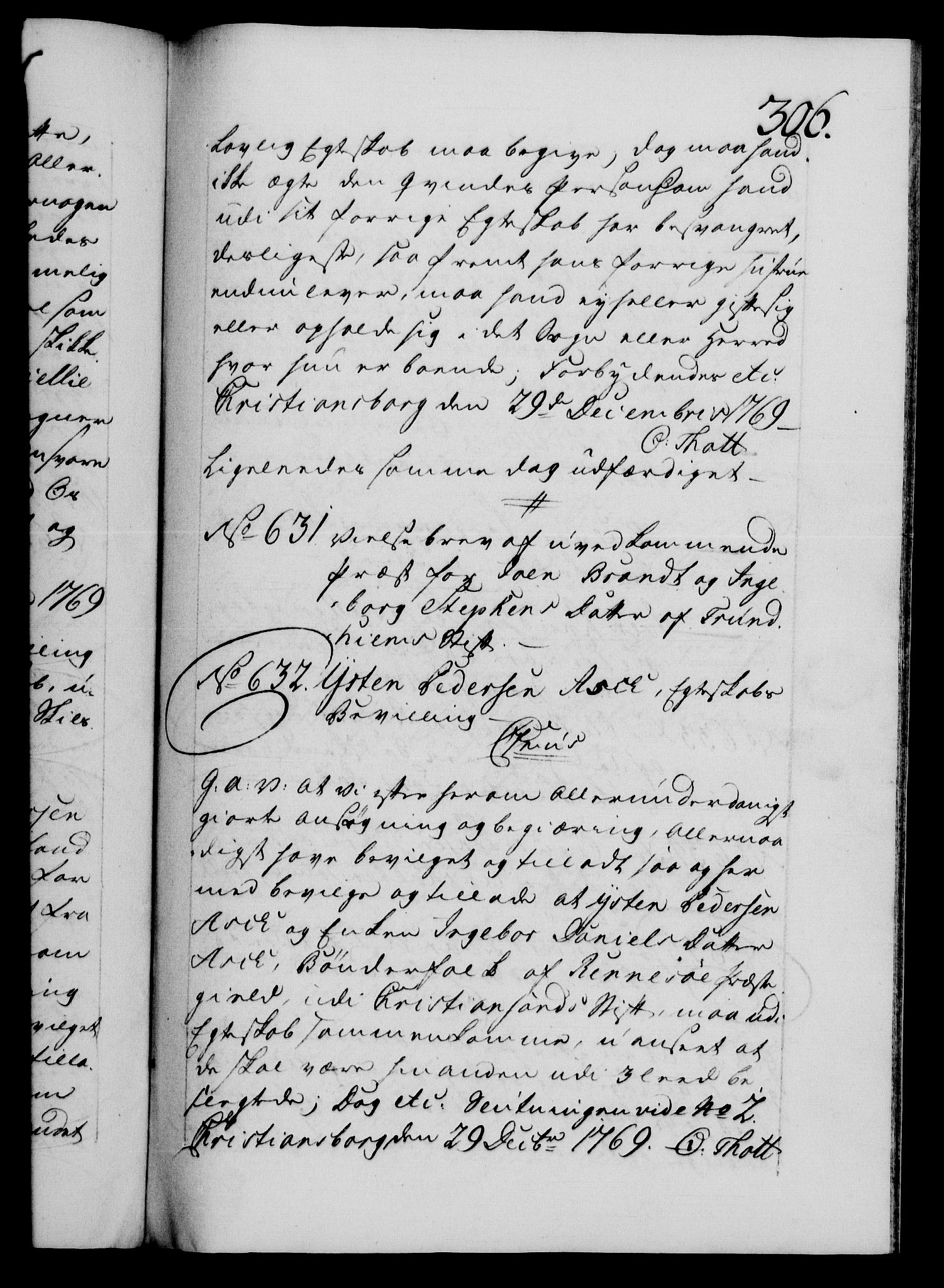 Danske Kanselli 1572-1799, RA/EA-3023/F/Fc/Fca/Fcaa/L0044: Norske registre, 1769-1771, s. 306a