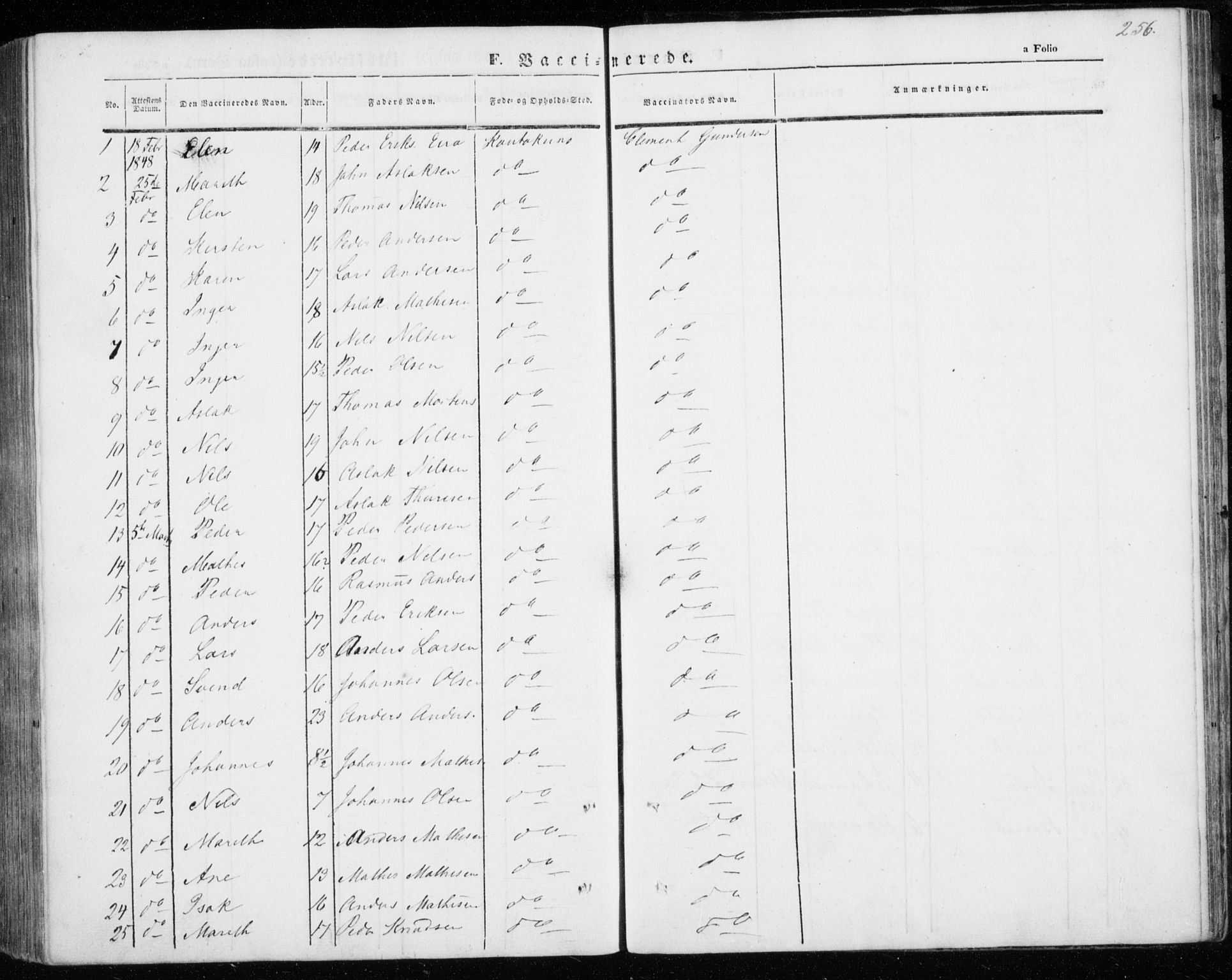Kautokeino sokneprestembete, AV/SATØ-S-1340/H/Ha/L0002.kirke: Ministerialbok nr. 2, 1843-1861, s. 256