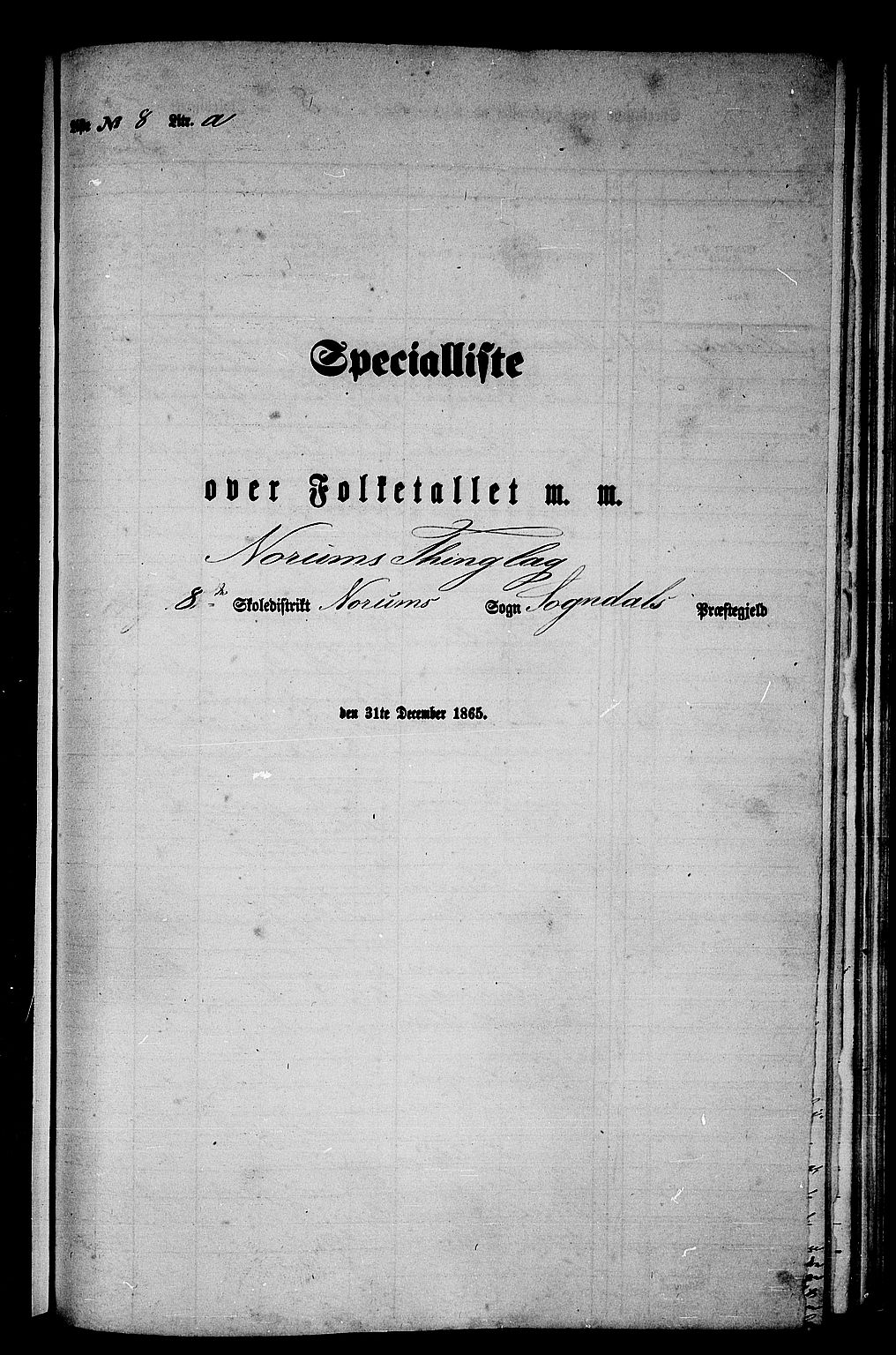 RA, Folketelling 1865 for 1420P Sogndal prestegjeld, 1865, s. 130