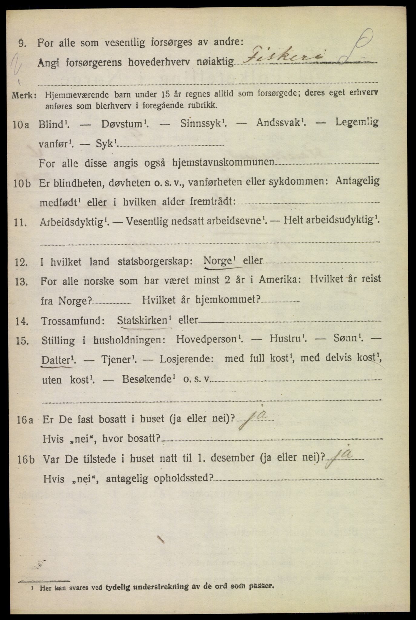 SAK, Folketelling 1920 for 1011 Randesund herred, 1920, s. 1813