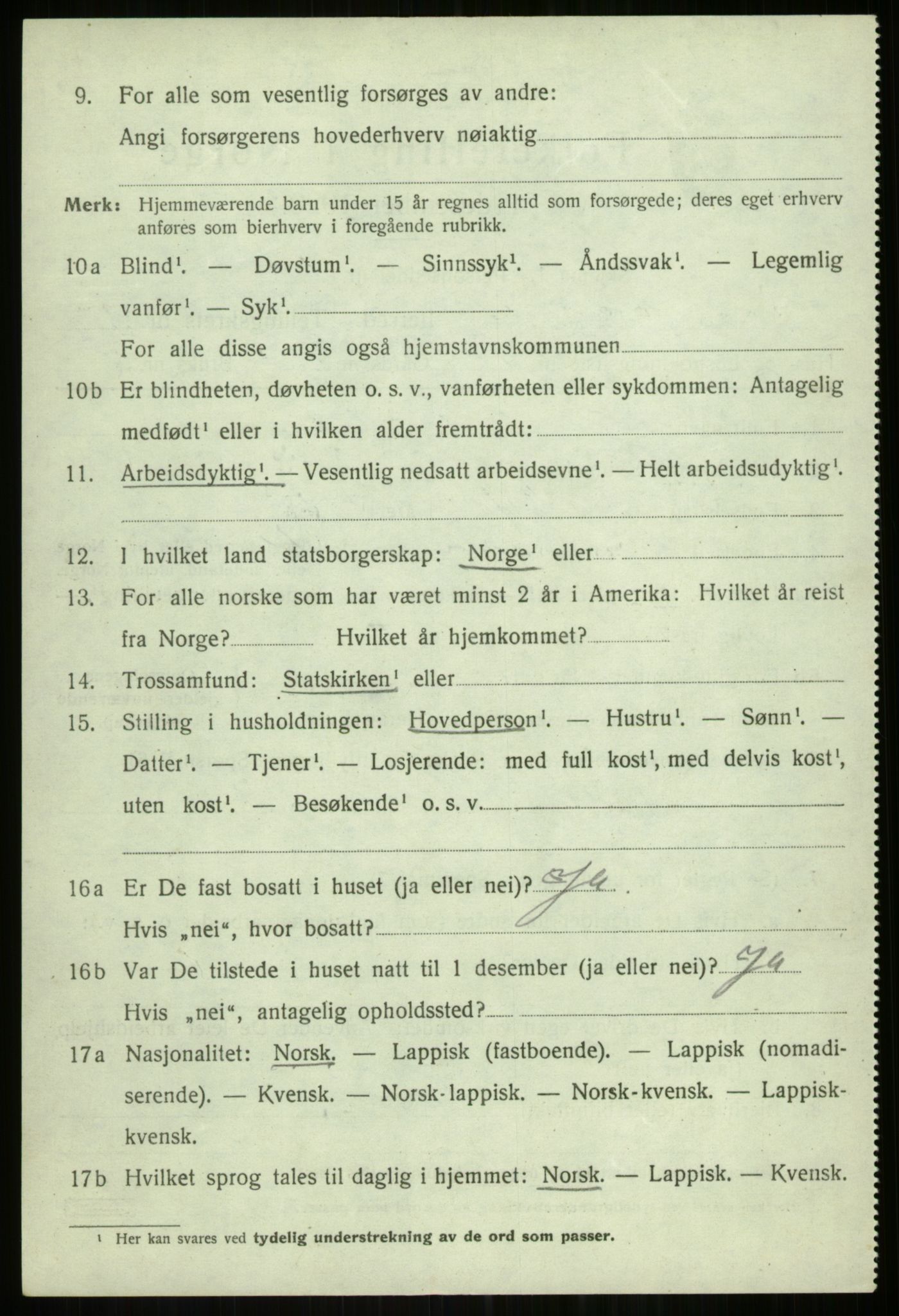 SATØ, Folketelling 1920 for 1934 Tromsøysund herred, 1920, s. 4949