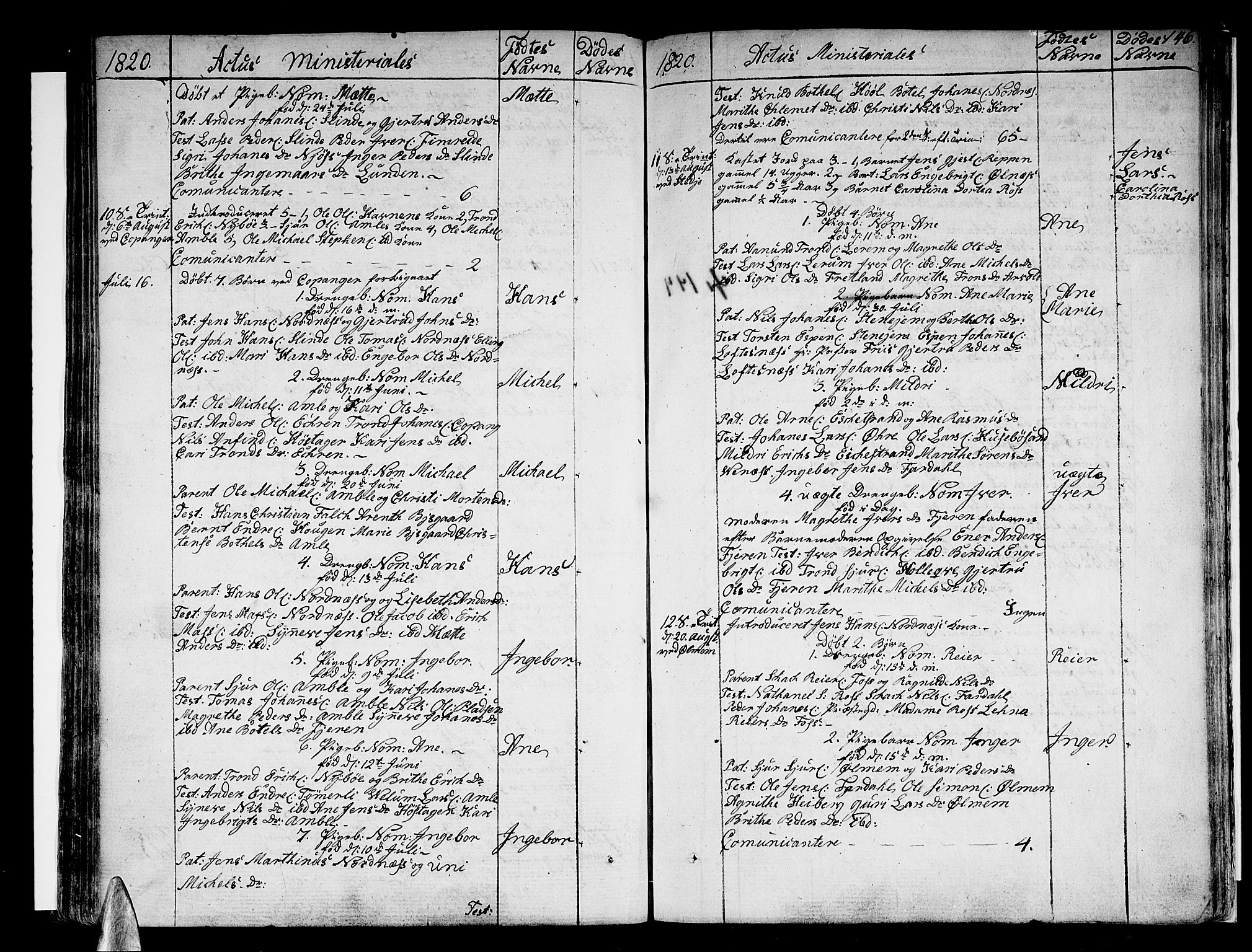 Sogndal sokneprestembete, AV/SAB-A-81301/H/Haa/Haaa/L0009: Ministerialbok nr. A 9, 1809-1821, s. 146