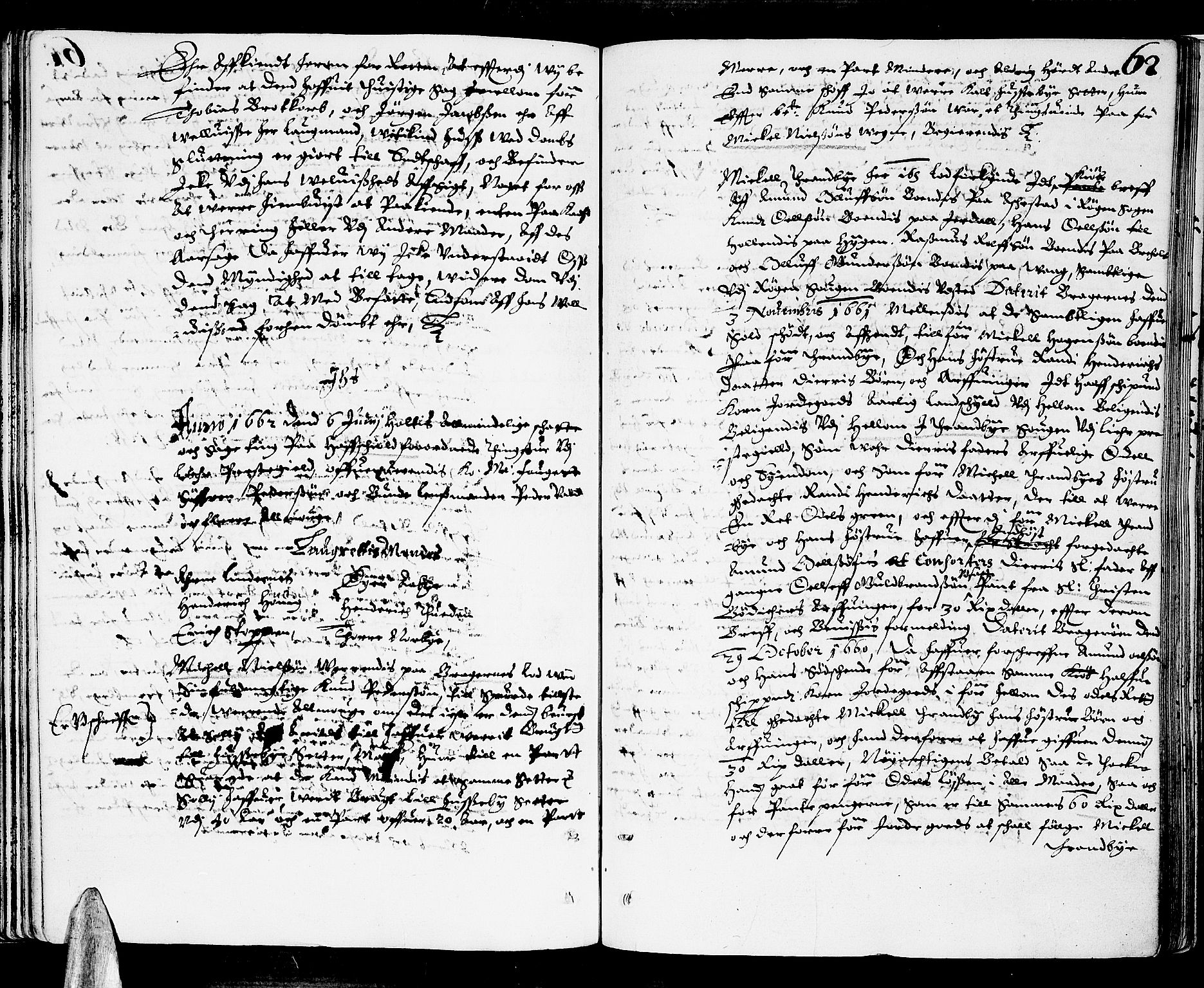 Lier, Røyken og Hurum sorenskriveri, AV/SAKO-A-89/F/Fa/L0004: Tingbok, 1662, s. 62