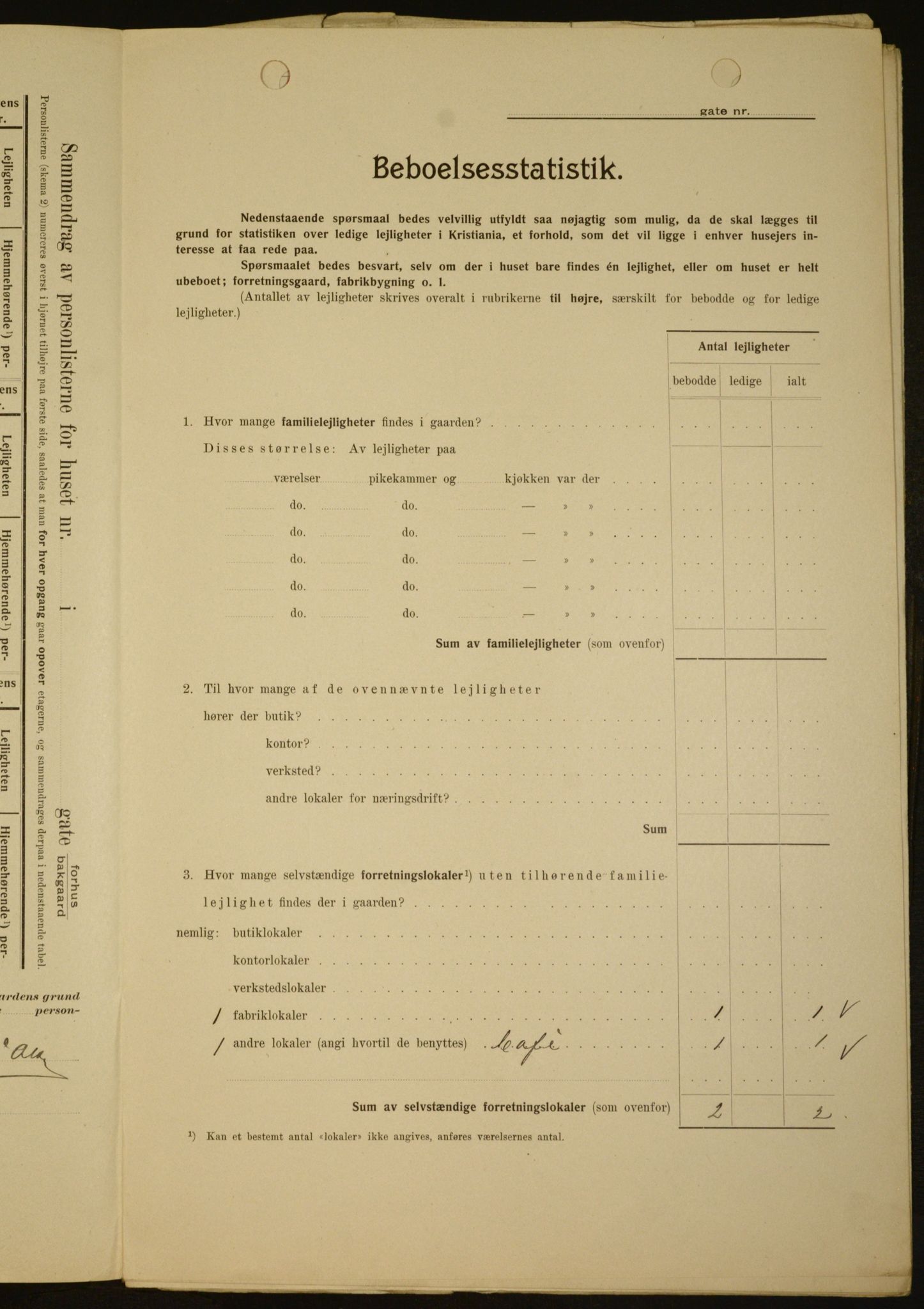 OBA, Kommunal folketelling 1.2.1909 for Kristiania kjøpstad, 1909, s. 102847