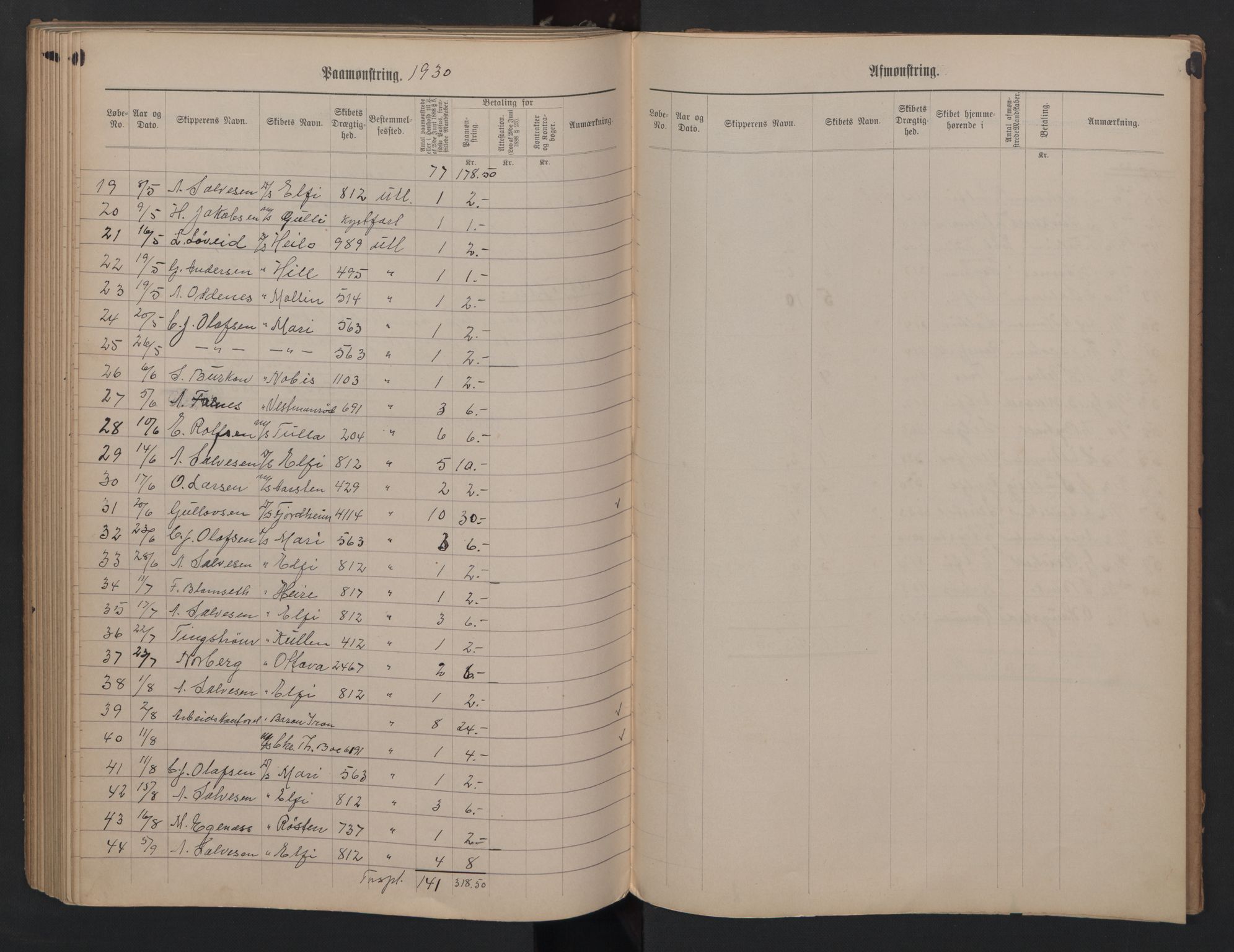 Kragerø innrulleringskontor, AV/SAKO-A-830/H/Ha/L0003: Mønstringsjournal, 1911-1930, s. 96