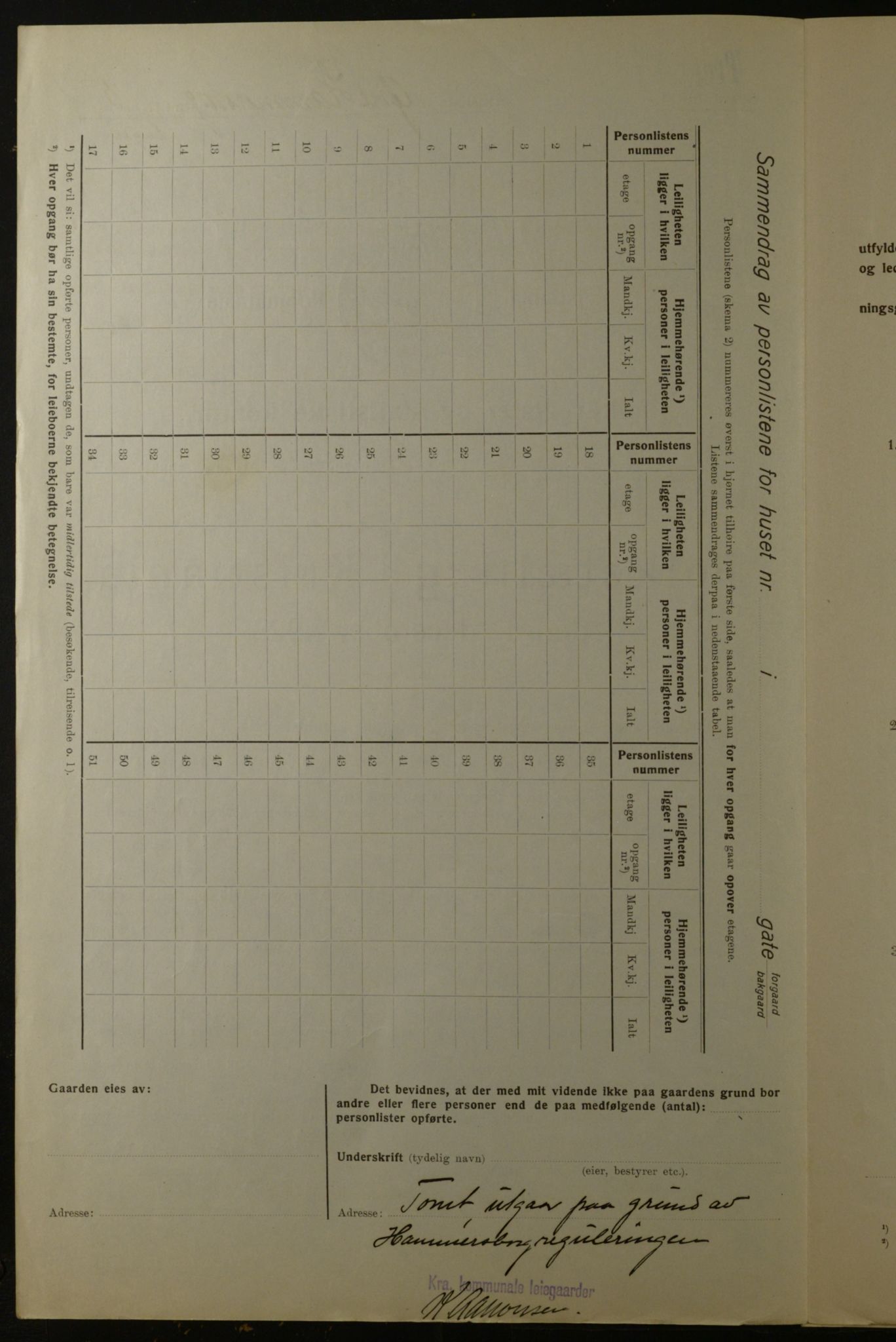 OBA, Kommunal folketelling 1.12.1923 for Kristiania, 1923, s. 143130