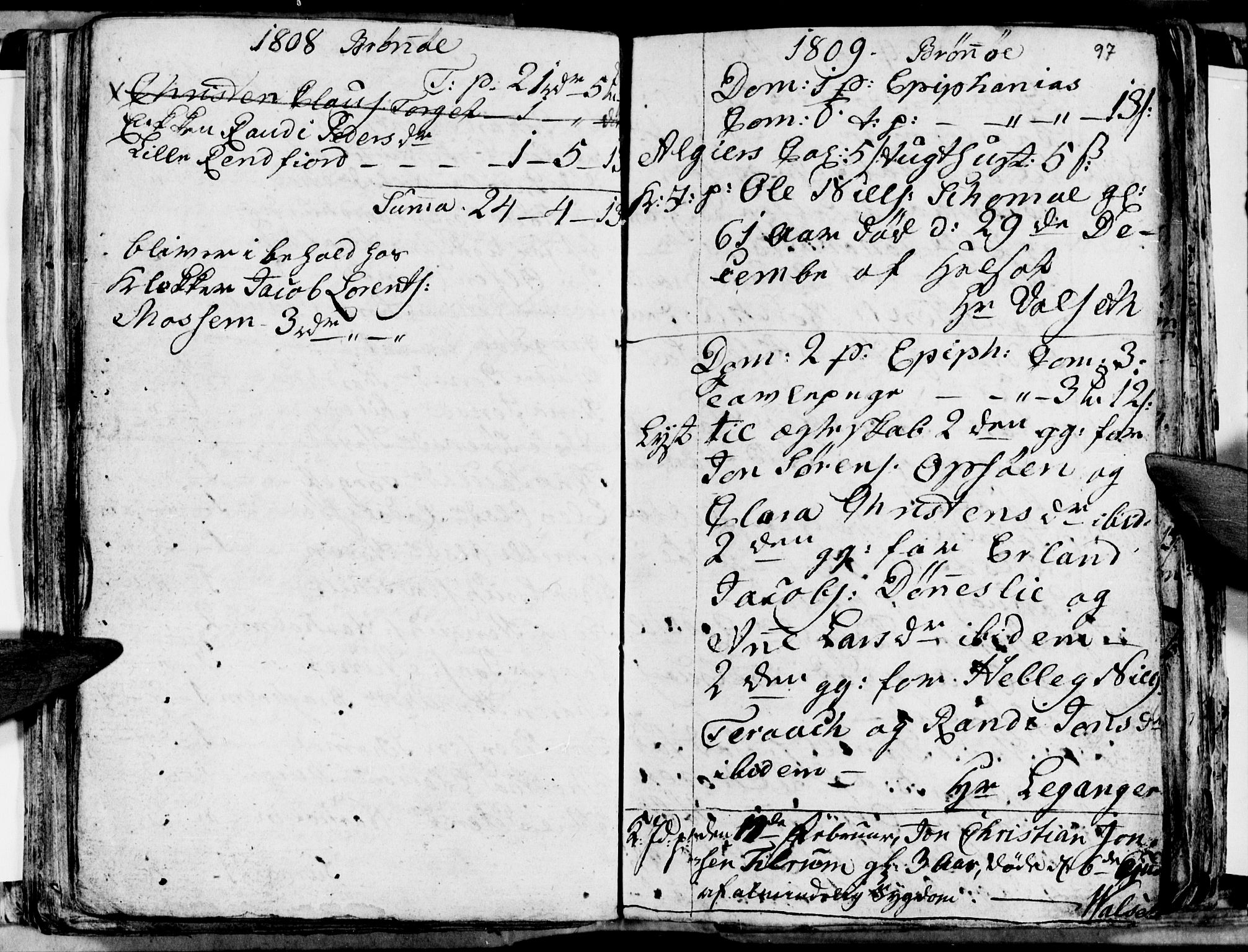 Ministerialprotokoller, klokkerbøker og fødselsregistre - Nordland, AV/SAT-A-1459/813/L0209: Klokkerbok nr. 813C01, 1803-1821, s. 97