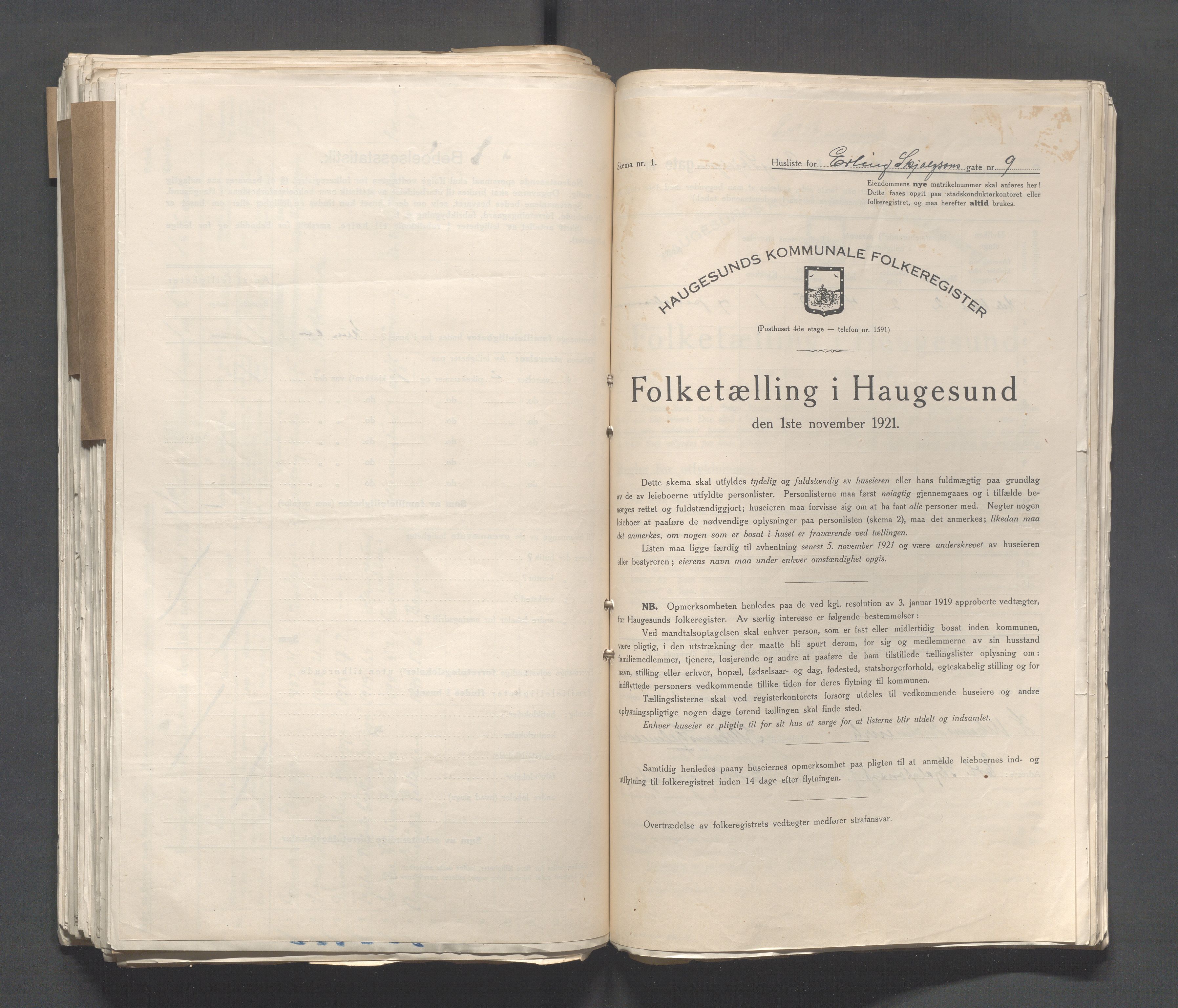 IKAR, Kommunal folketelling 1.11.1921 for Haugesund, 1921, s. 701