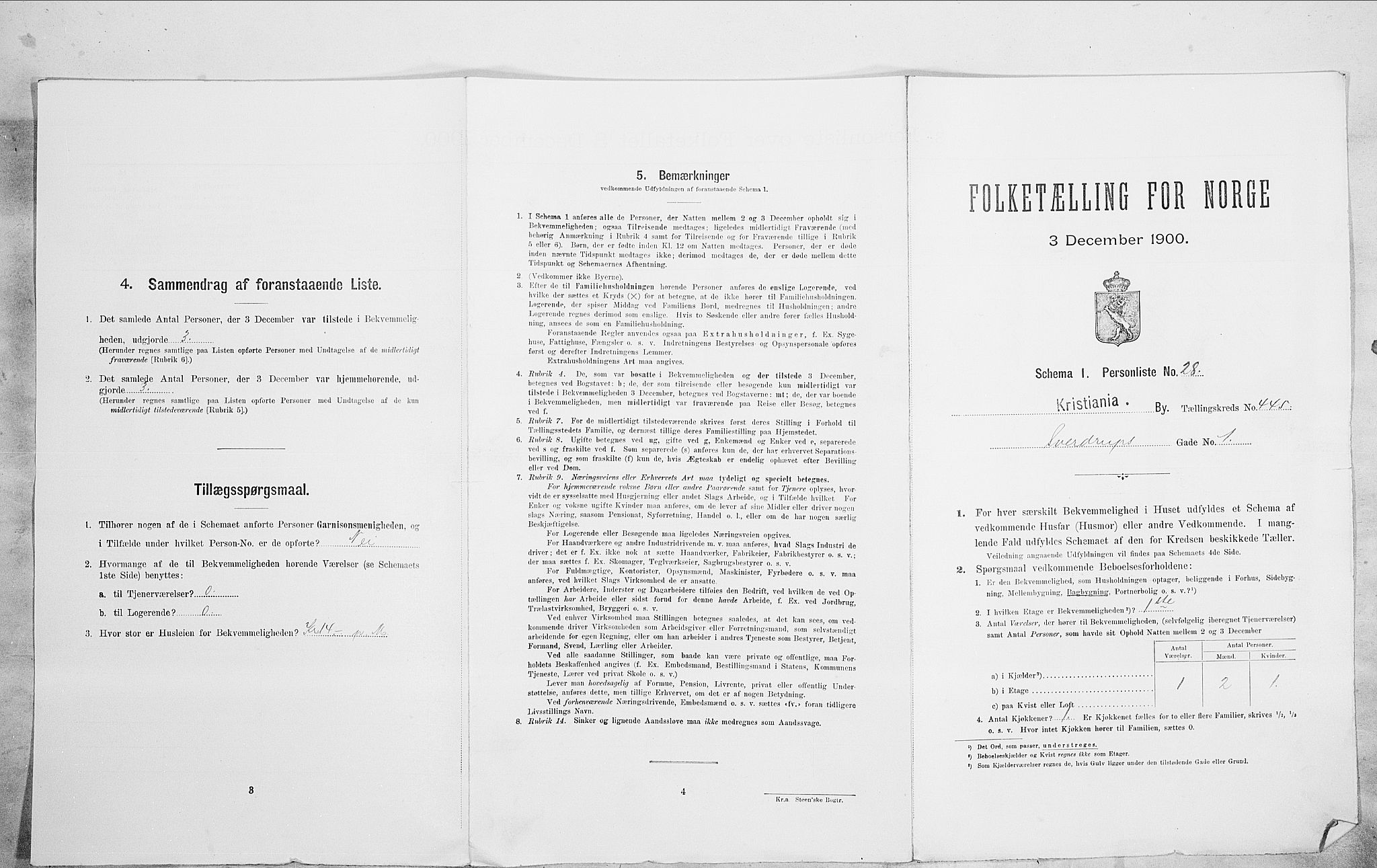SAO, Folketelling 1900 for 0301 Kristiania kjøpstad, 1900, s. 93767