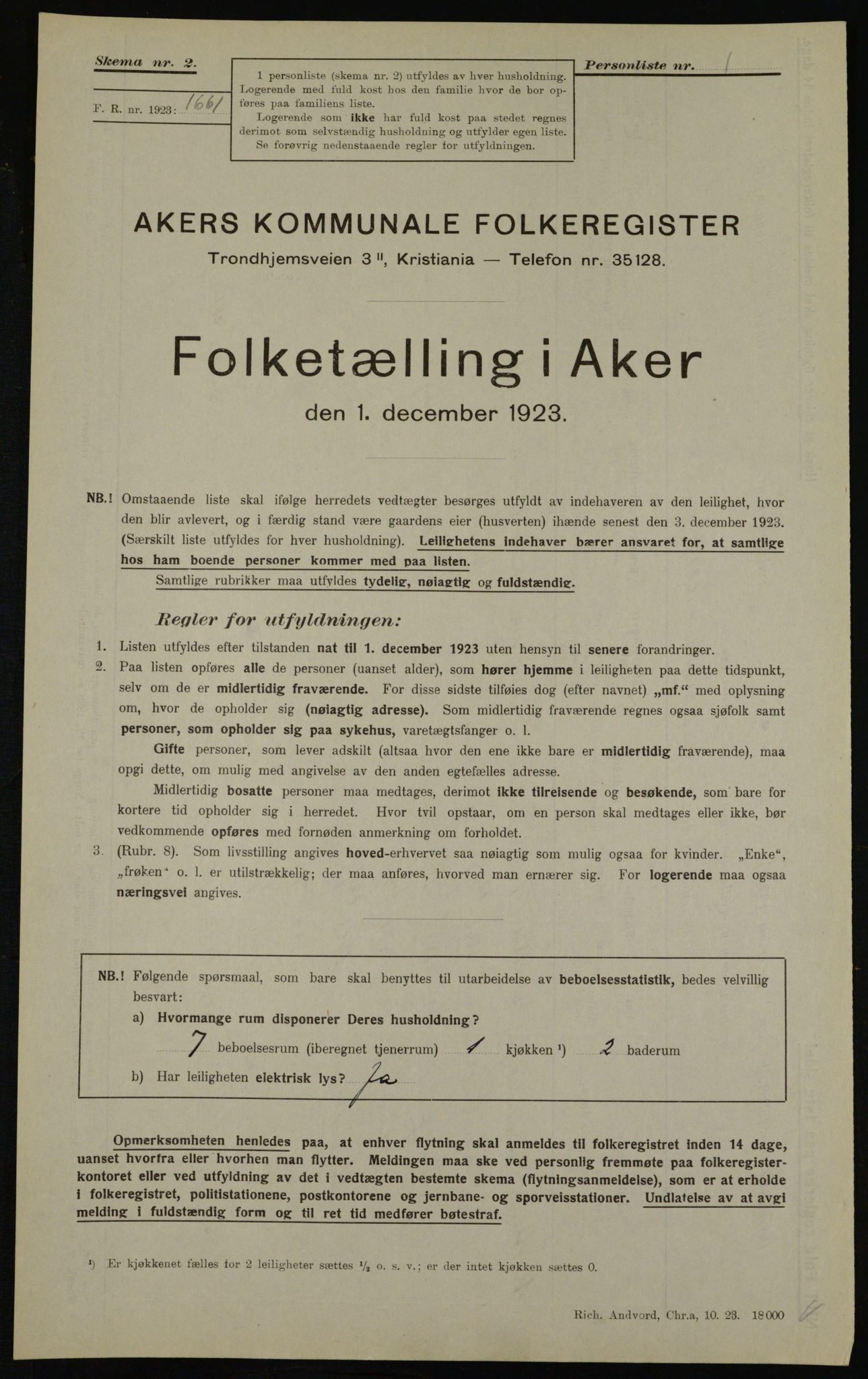 , Kommunal folketelling 1.12.1923 for Aker, 1923, s. 46080