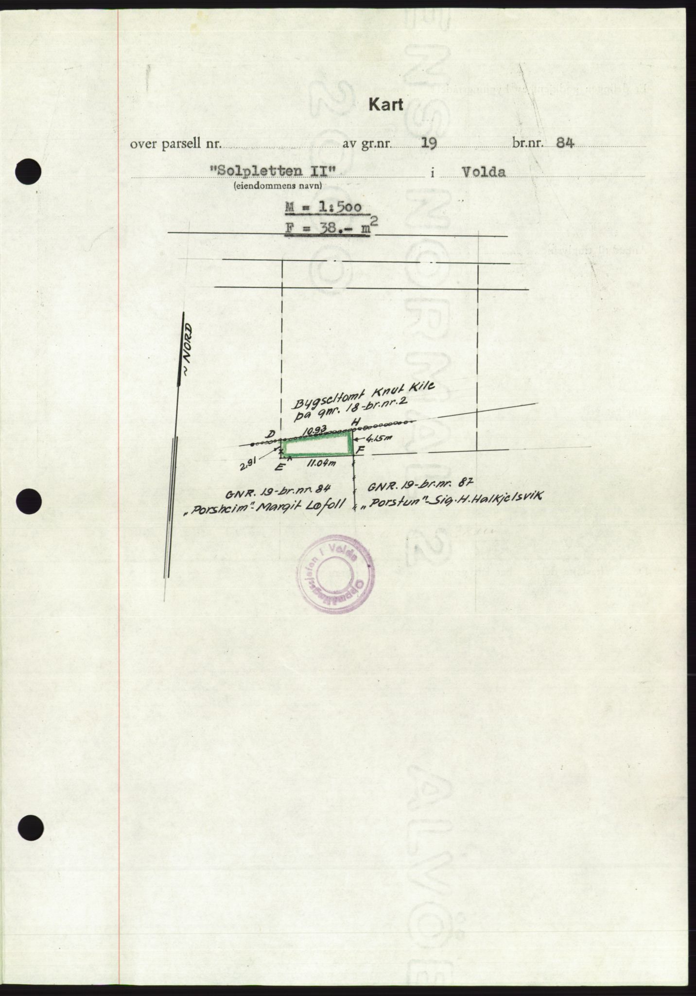 Søre Sunnmøre sorenskriveri, AV/SAT-A-4122/1/2/2C/L0104: Pantebok nr. 30A, 1956-1956, Dagboknr: 1685/1956