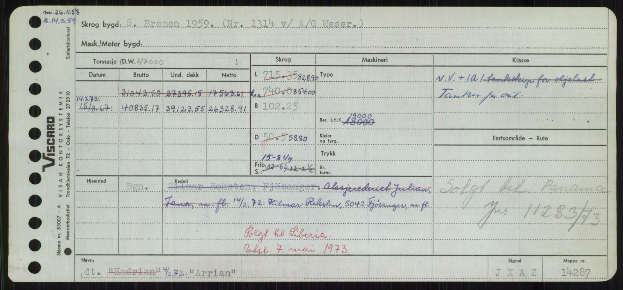 Sjøfartsdirektoratet med forløpere, Skipsmålingen, RA/S-1627/H/Hd/L0002: Fartøy, Apa-Axe, s. 189