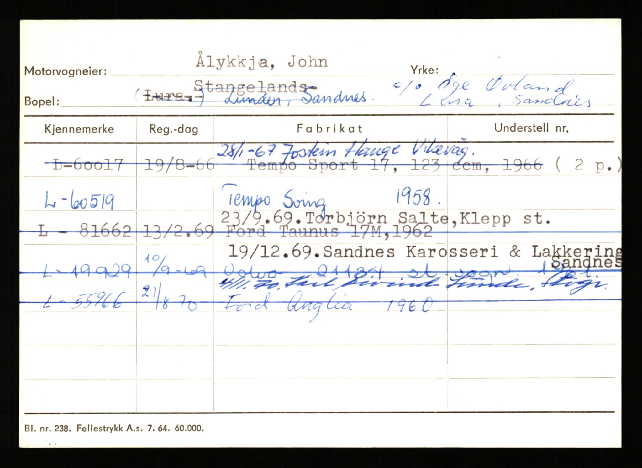 Stavanger trafikkstasjon, SAST/A-101942/0/H/L0044: Øksna - Åmo, 1930-1971, s. 2486