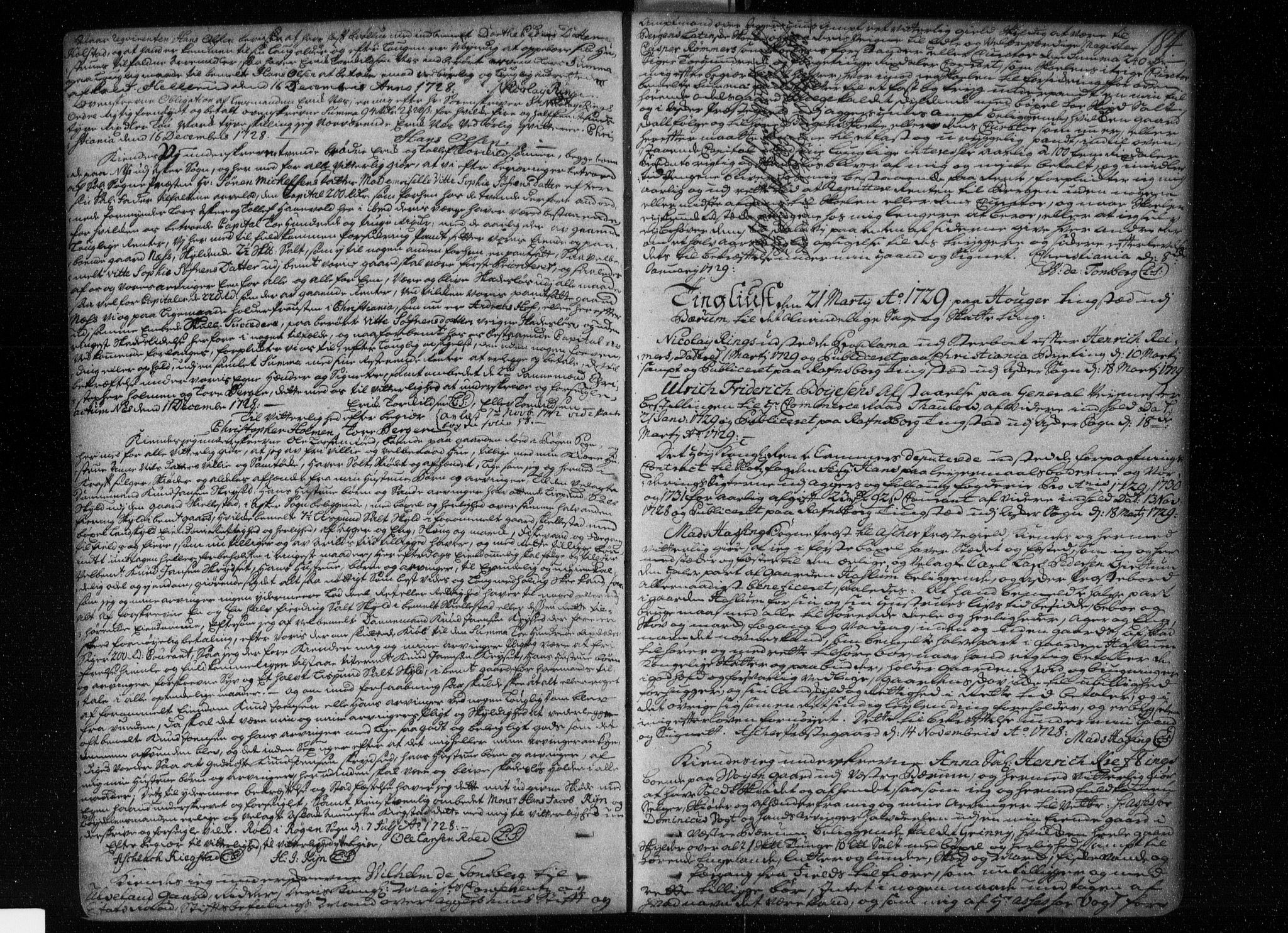 Aker sorenskriveri, SAO/A-10895/G/Gb/Gba/L0001: Pantebok nr. I 1, 1710-1740, s. 184