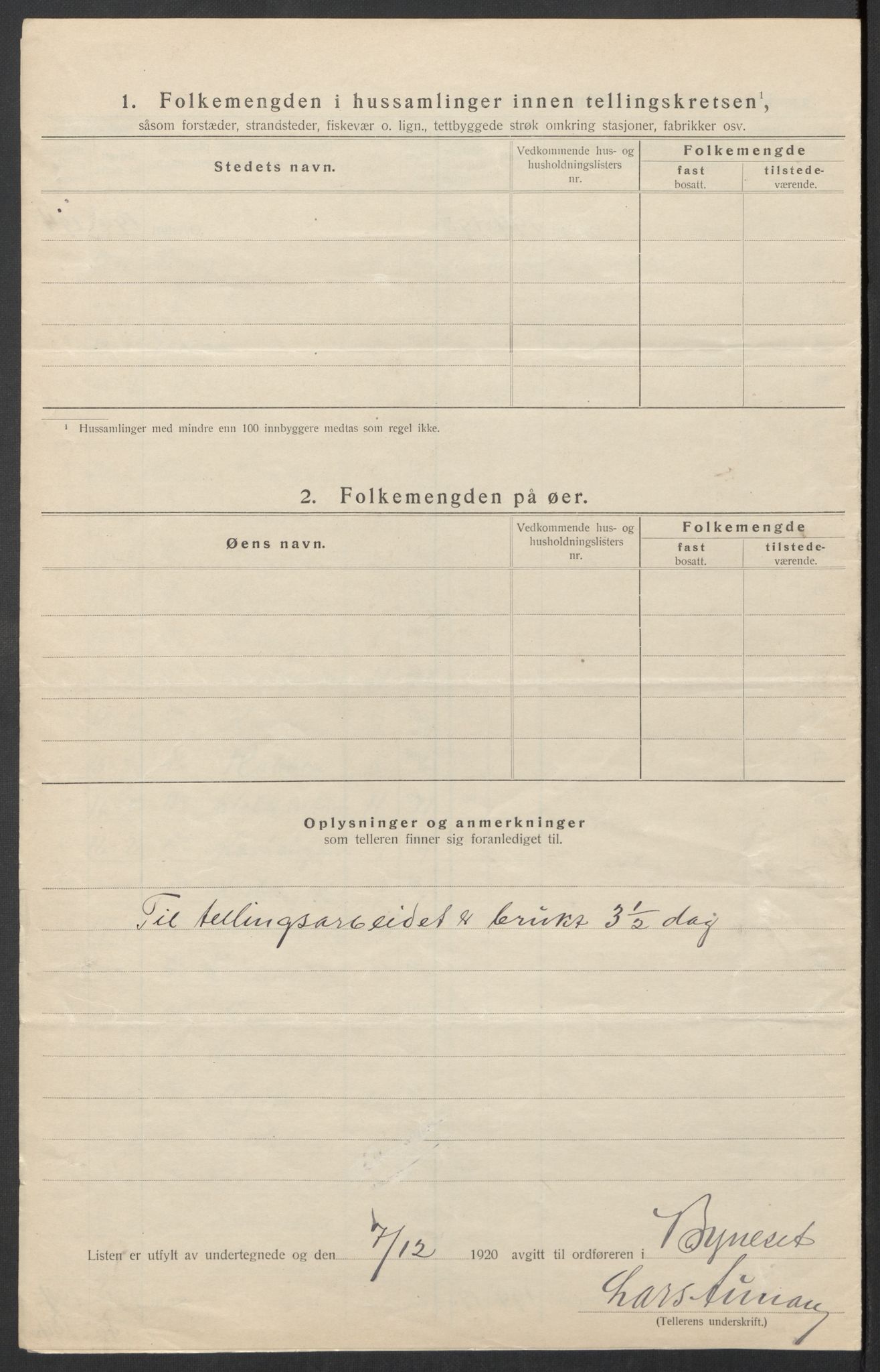 SAT, Folketelling 1920 for 1655 Byneset herred, 1920, s. 11