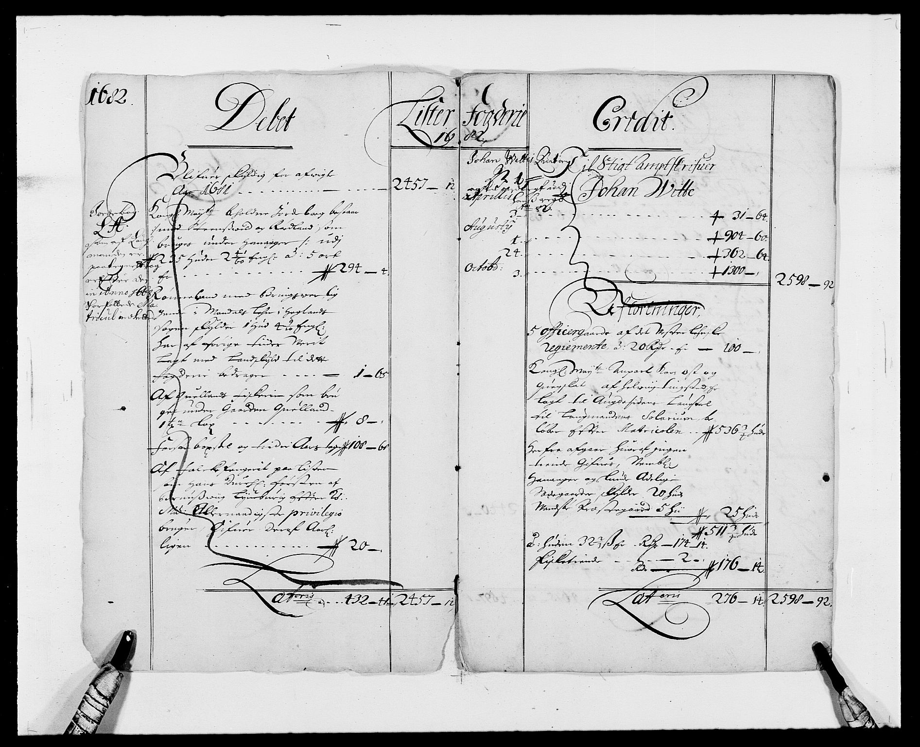 Rentekammeret inntil 1814, Reviderte regnskaper, Fogderegnskap, RA/EA-4092/R41/L2531: Fogderegnskap Lista, 1680-1682, s. 165