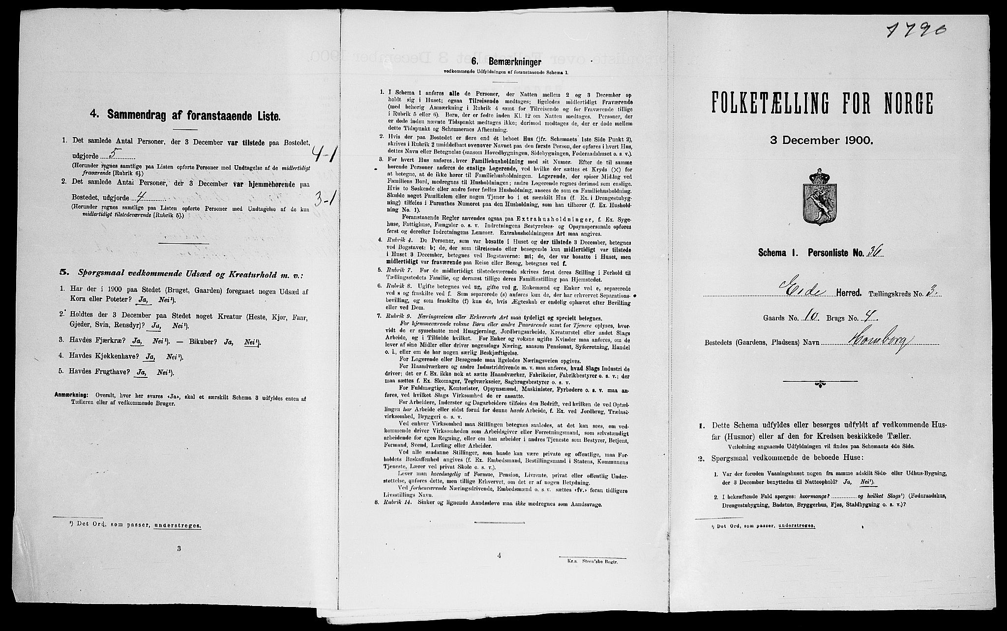 SAK, Folketelling 1900 for 0925 Eide herred, 1900, s. 274
