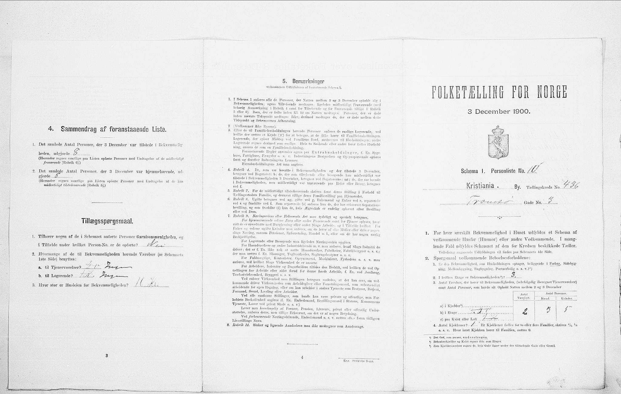 SAO, Folketelling 1900 for 0301 Kristiania kjøpstad, 1900, s. 103789