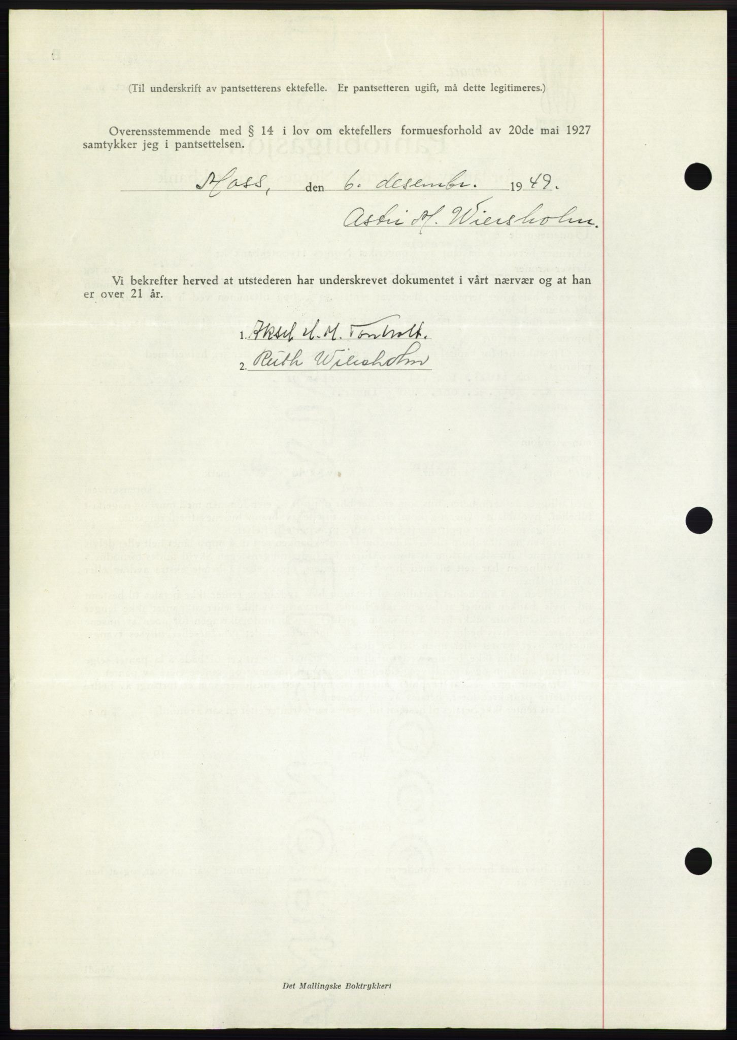Moss sorenskriveri, SAO/A-10168: Pantebok nr. B23, 1949-1950, Dagboknr: 3790/1949
