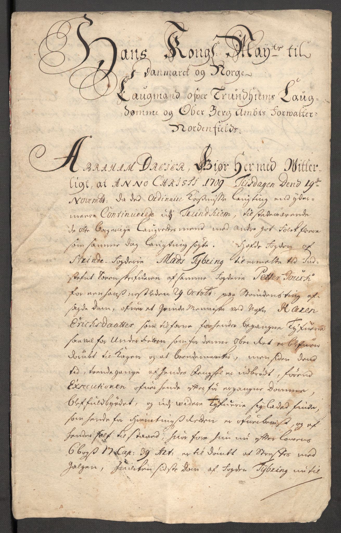 Rentekammeret inntil 1814, Reviderte regnskaper, Fogderegnskap, AV/RA-EA-4092/R63/L4319: Fogderegnskap Inderøy, 1711, s. 480