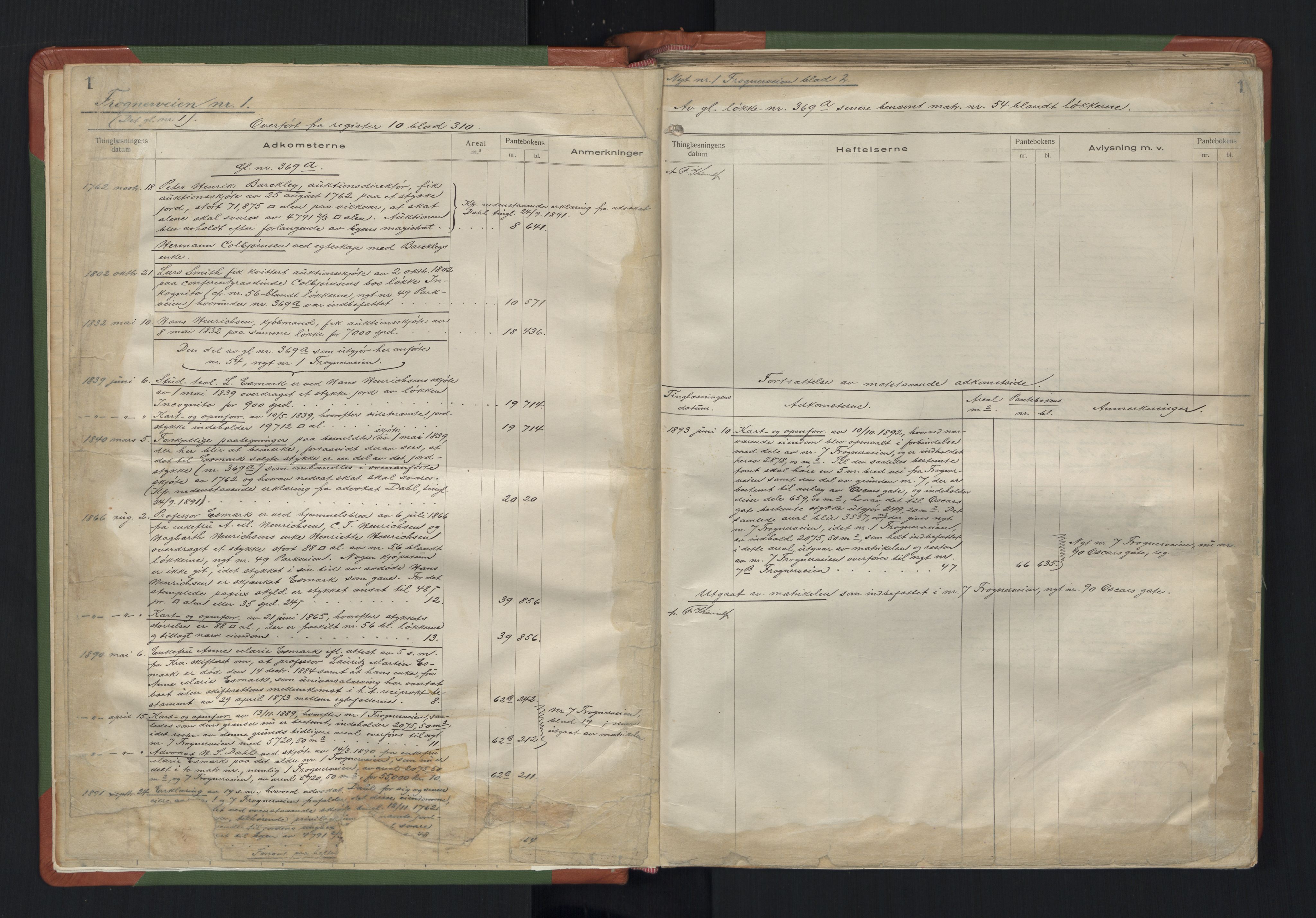 Oslo byskriverembete, SAO/A-10227/G/Ga/Gab/Gaba/L0041: Panteregister nr. 41, 1919-1953, s. 1