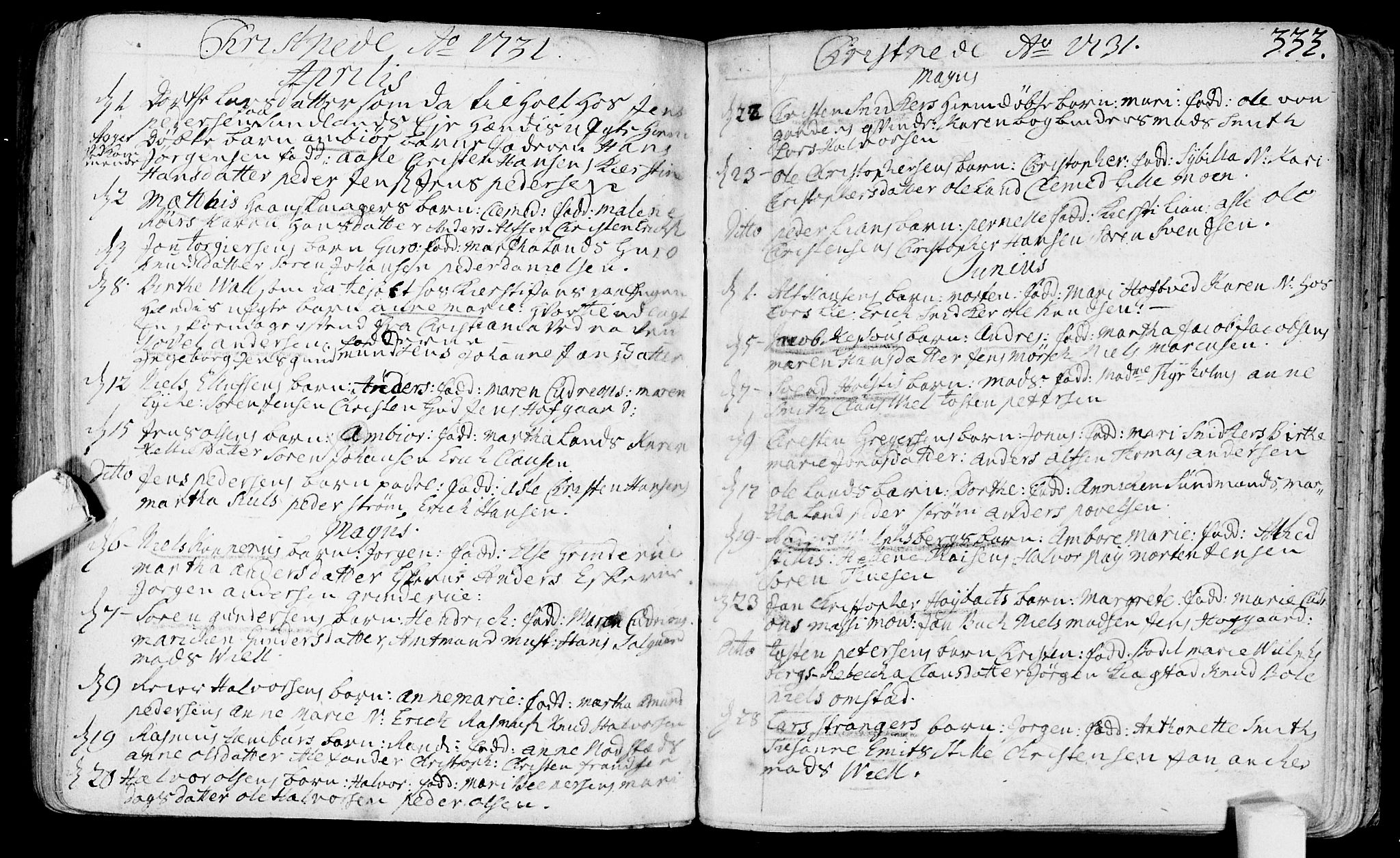 Bragernes kirkebøker, SAKO/A-6/F/Fa/L0003: Ministerialbok nr. I 3, 1706-1734, s. 333