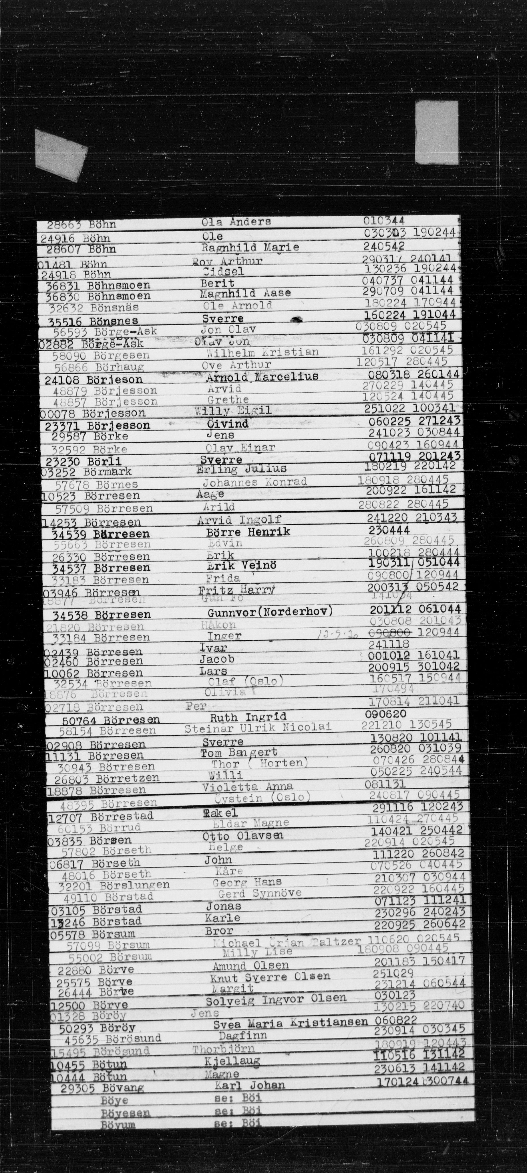 Den Kgl. Norske Legasjons Flyktningskontor, RA/S-6753/V/Va/L0022: Kjesäterkartoteket.  Alfabetisk register, A-Å., 1940-1945, s. 119