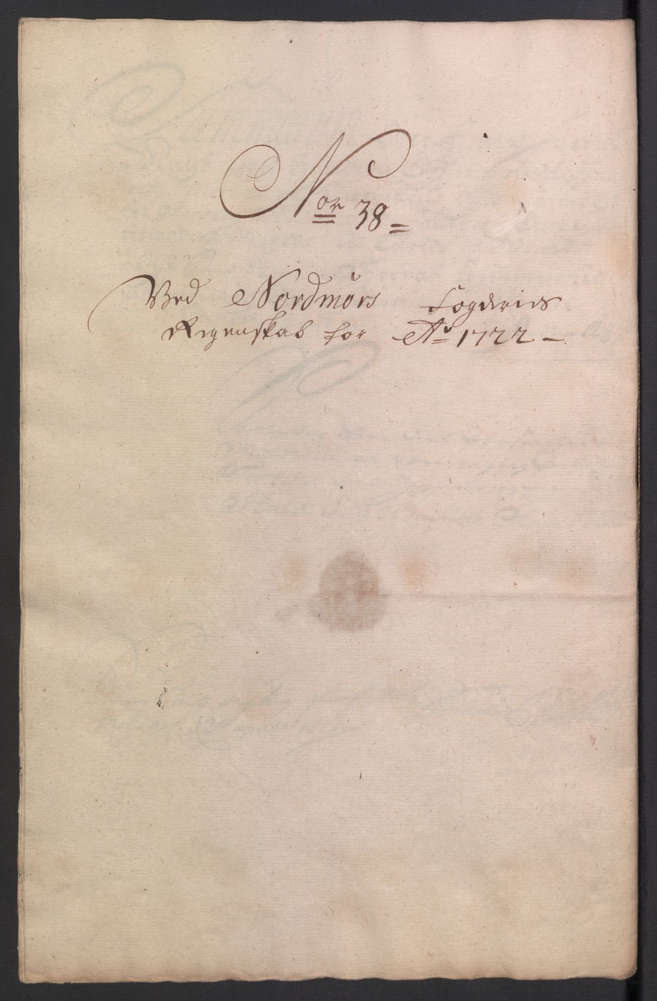 Rentekammeret inntil 1814, Reviderte regnskaper, Fogderegnskap, RA/EA-4092/R56/L3755: Fogderegnskap Nordmøre, 1722, s. 274