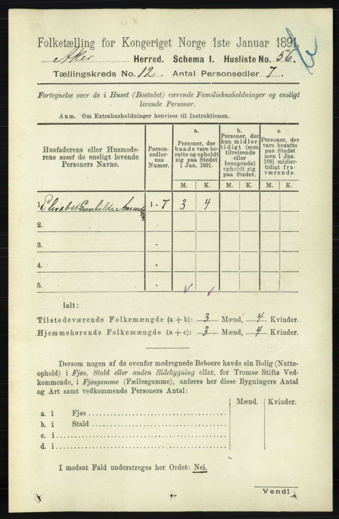 RA, Folketelling 1891 for 0218 Aker herred, 1891, s. 11390