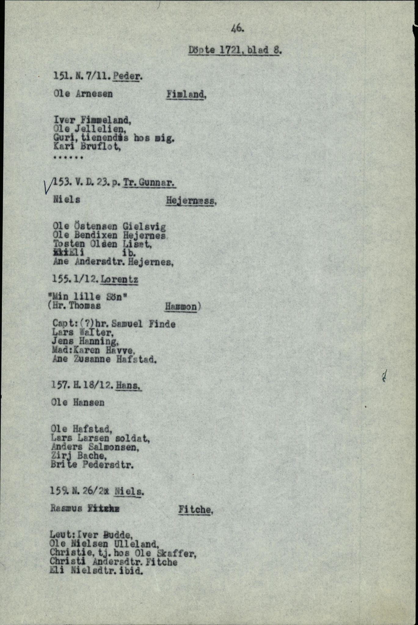 Samling av fulltekstavskrifter, SAB/FULLTEKST/B/14/0006: Førde sokneprestembete, ministerialbok nr. A 1, 1720-1727, s. 47