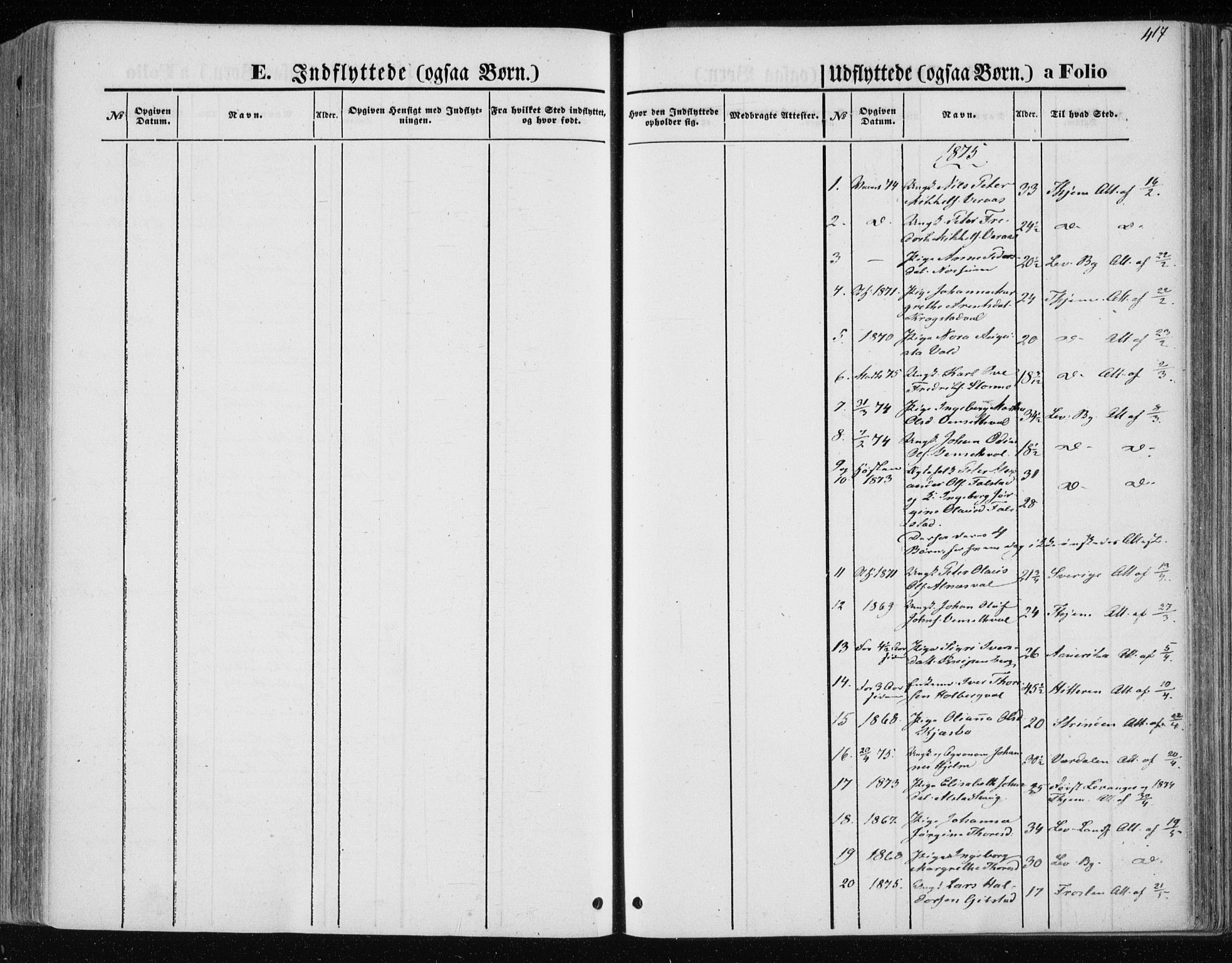 Ministerialprotokoller, klokkerbøker og fødselsregistre - Nord-Trøndelag, SAT/A-1458/717/L0157: Ministerialbok nr. 717A08 /1, 1863-1877, s. 417