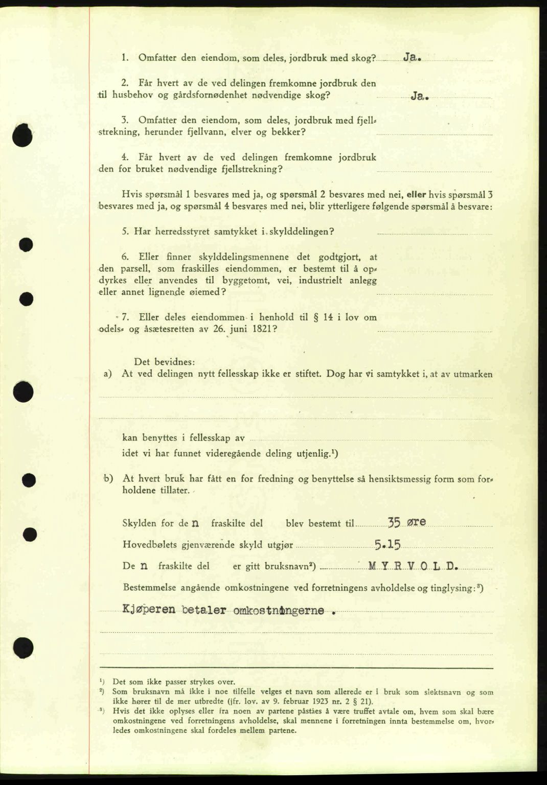 Nord-Gudbrandsdal tingrett, SAH/TING-002/H/Hb/Hbb/L0007: Pantebok nr. FA7, 1941-1941, Dagboknr: 426/1941