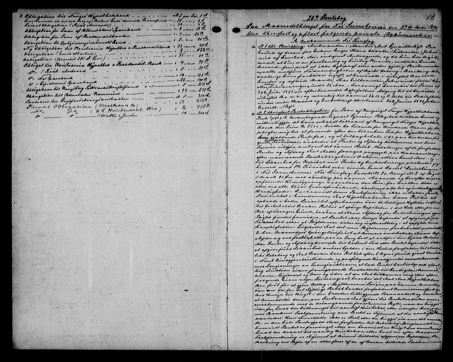 Nes tingrett, AV/SAO-A-10548/G/Gb/Gba/L0020: Pantebok nr. 20, 1898-1902, s. 1