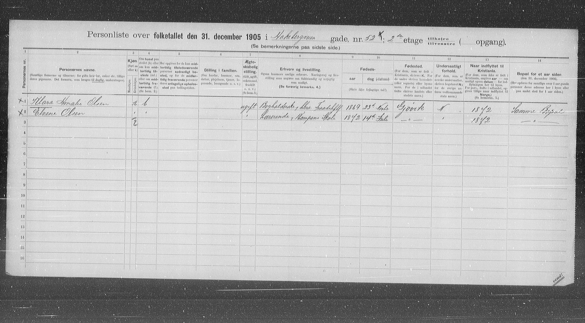 OBA, Kommunal folketelling 31.12.1905 for Kristiania kjøpstad, 1905, s. 68819