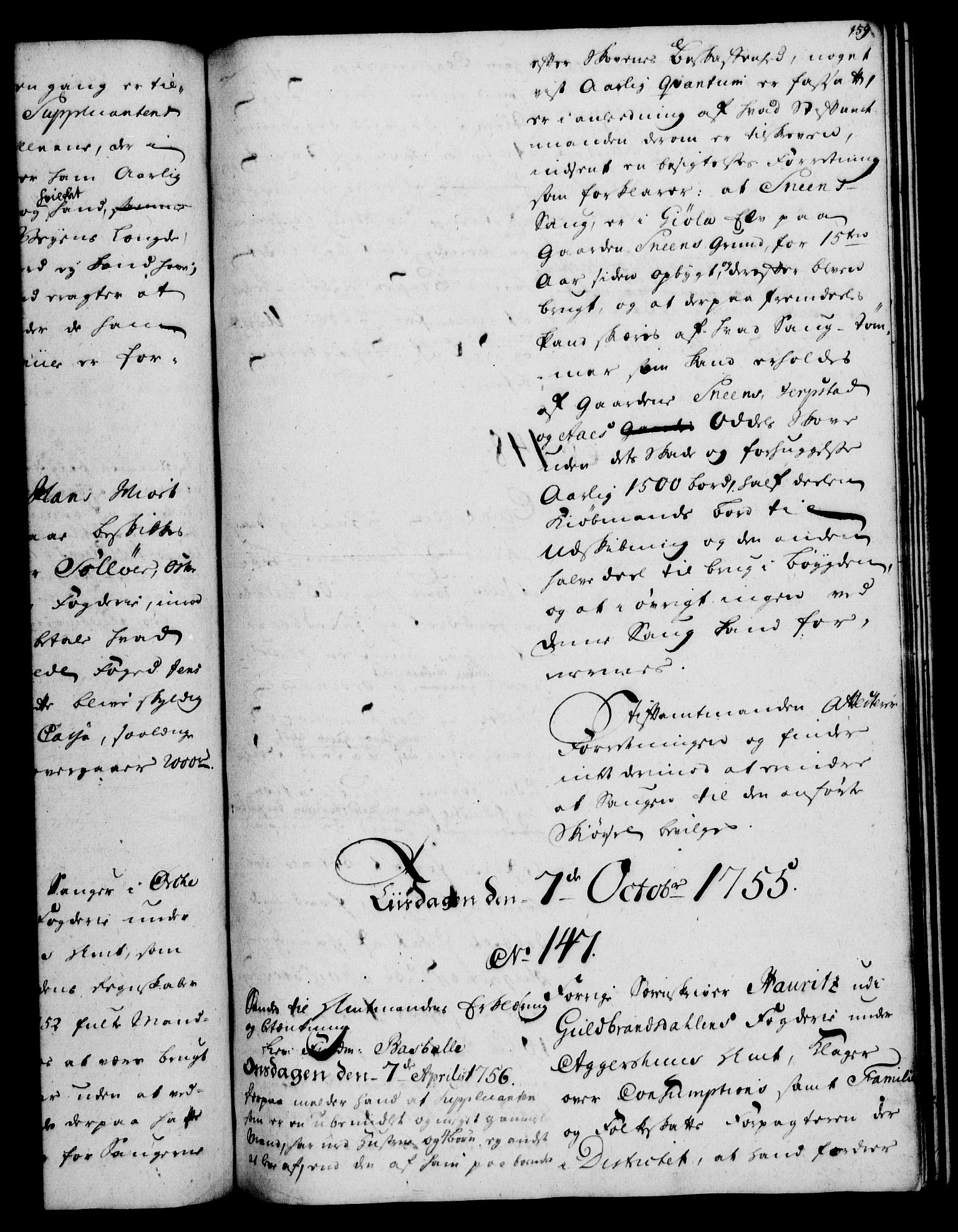 Rentekammeret, Kammerkanselliet, AV/RA-EA-3111/G/Gh/Gha/L0033: Norsk ekstraktmemorialprotokoll (merket RK 53.78), 1755-1756, s. 159