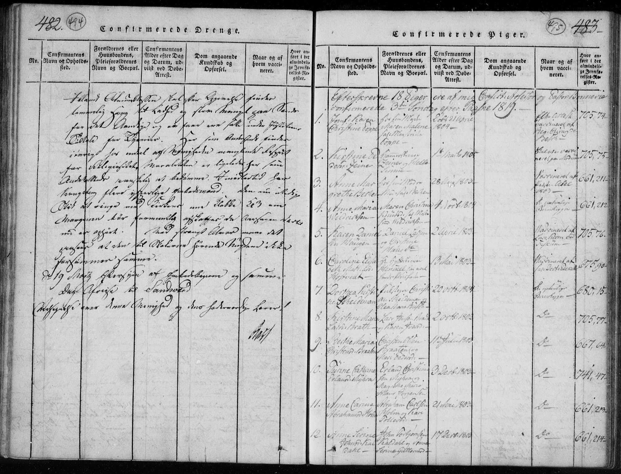 Kongsberg kirkebøker, AV/SAKO-A-22/F/Fa/L0008: Ministerialbok nr. I 8, 1816-1839, s. 494-495
