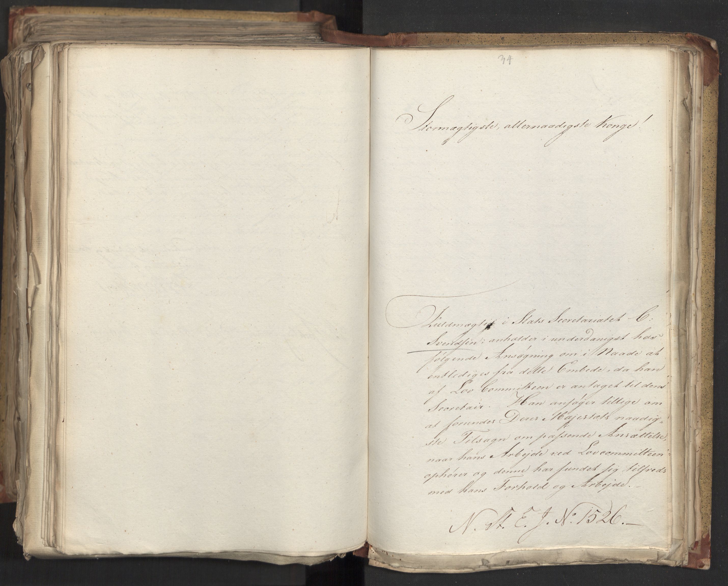 Statsrådsavdelingen i Stockholm, AV/RA-S-1003/D/Da/L0006: Regjeringsinnstillinger nr. 1247-1544, 1816, s. 534