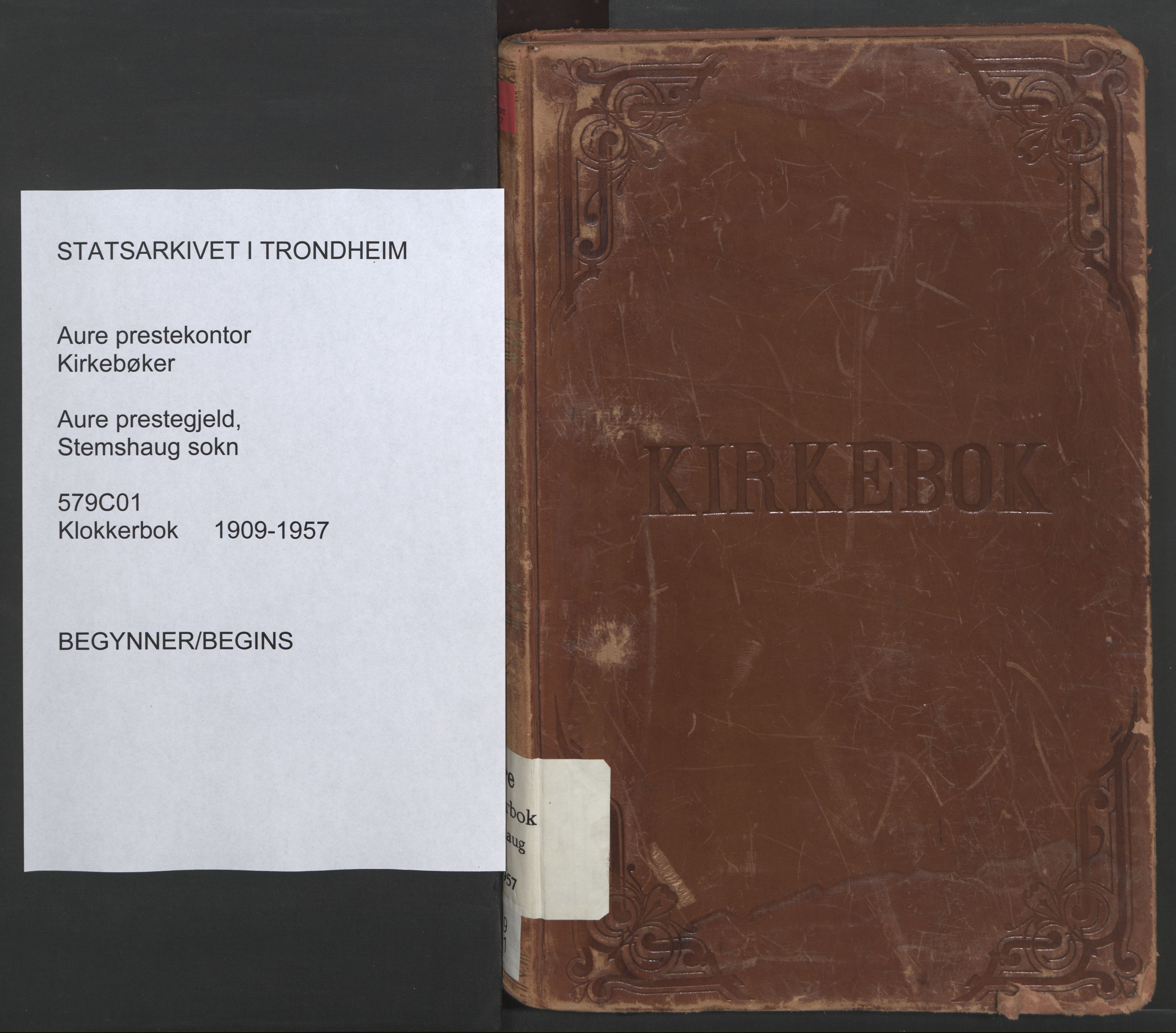 Ministerialprotokoller, klokkerbøker og fødselsregistre - Møre og Romsdal, SAT/A-1454/579/L0919: Klokkerbok nr. 579C01, 1909-1957