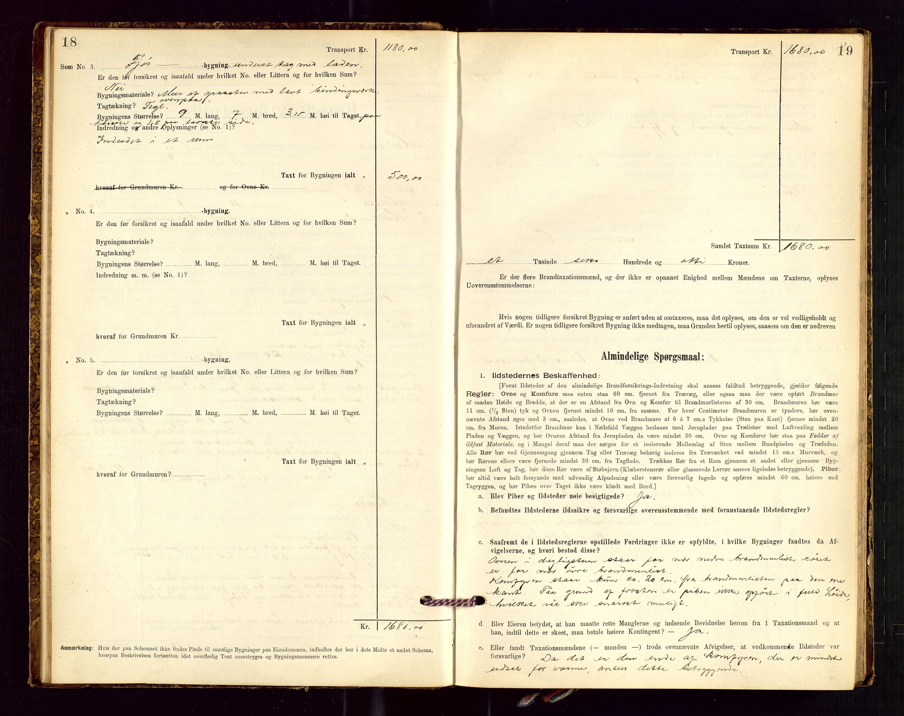 Helleland lensmannskontor, AV/SAST-A-100209/Gob/L0001: "Brandtaxationsprotokol", 1896-1919, s. 18-19