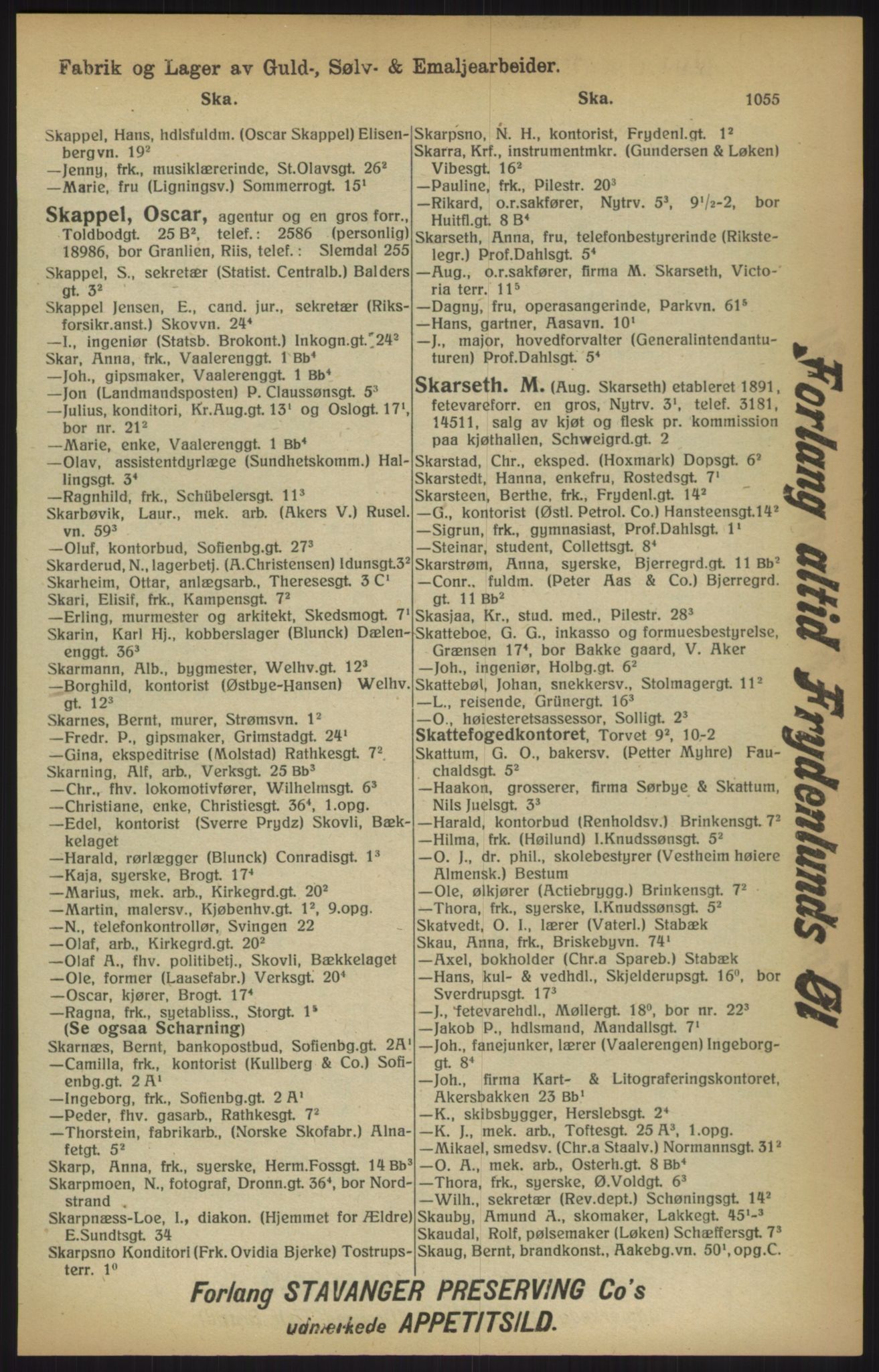 Kristiania/Oslo adressebok, PUBL/-, 1915, s. 1055