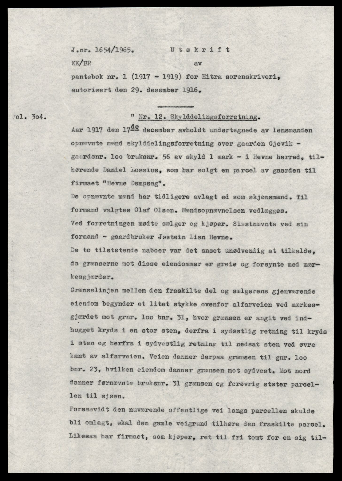 Statsarkivet i Trondheim, AV/SAT-A-4183/J/Jf/L0031: Pantebok 1 - 23 og A3 for Hitra og utskiftningsprotokoller, 1917-1938