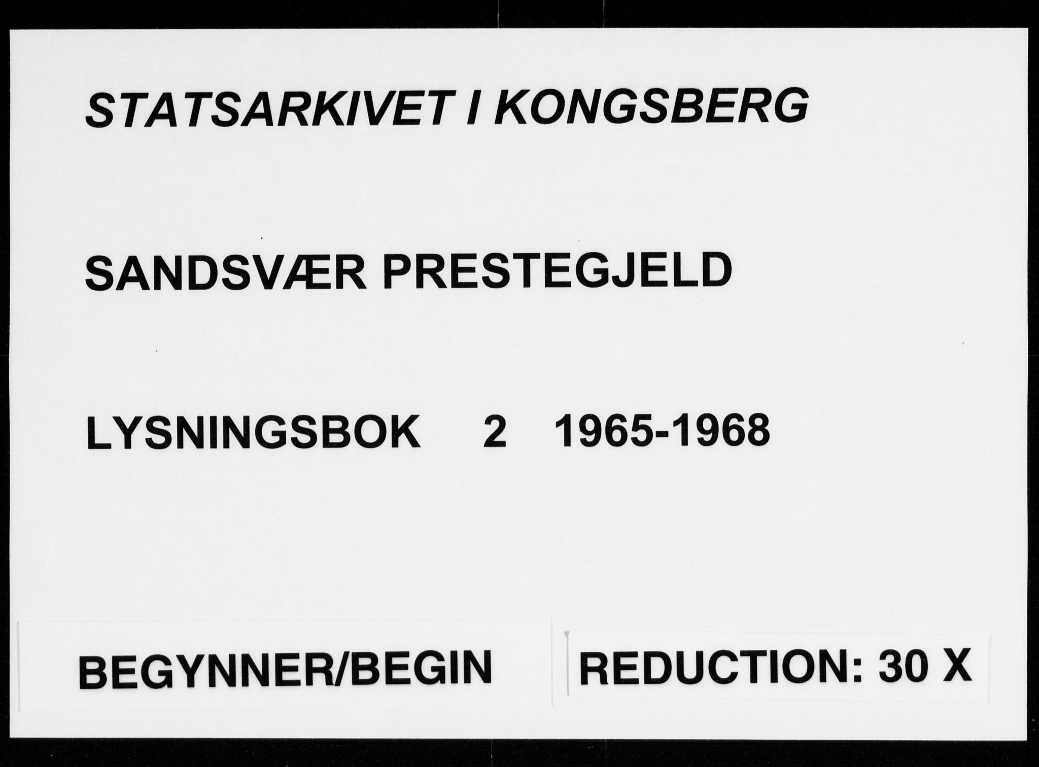 Sandsvær kirkebøker, SAKO/A-244/H/Ha/L0002: Lysningsprotokoll nr. 2, 1965-1968