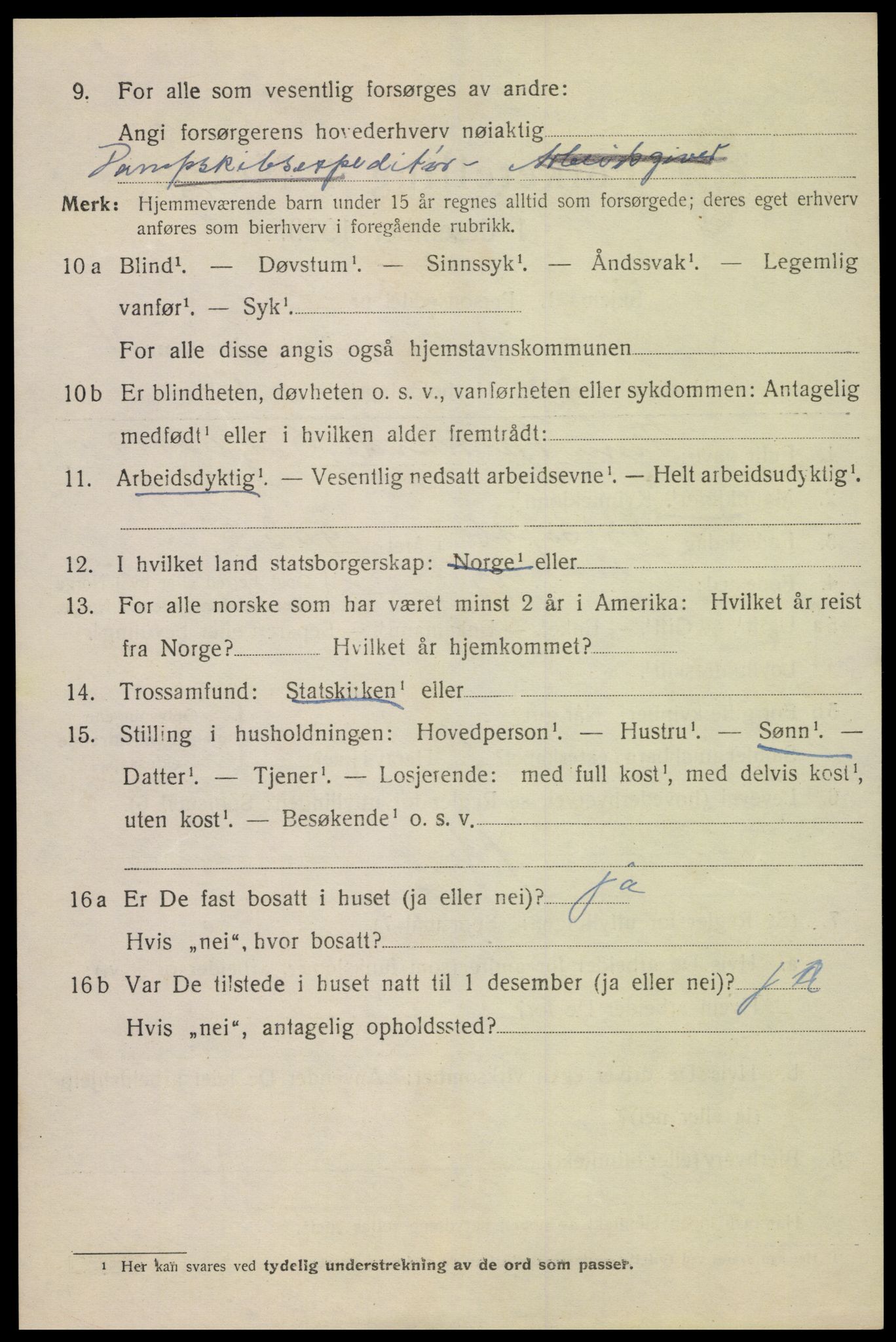 SAK, Folketelling 1920 for 1004 Flekkefjord kjøpstad, 1920, s. 5109